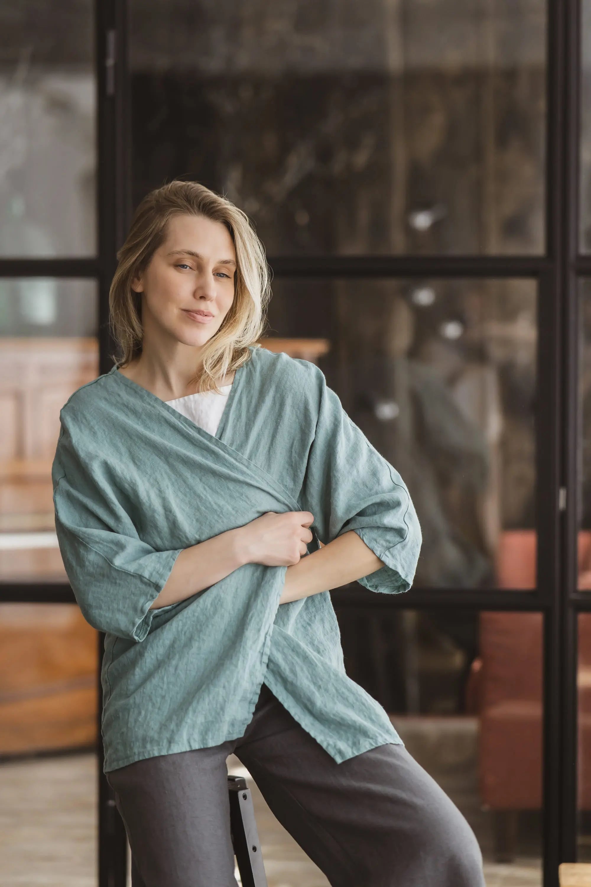 Linen Duster Jacket