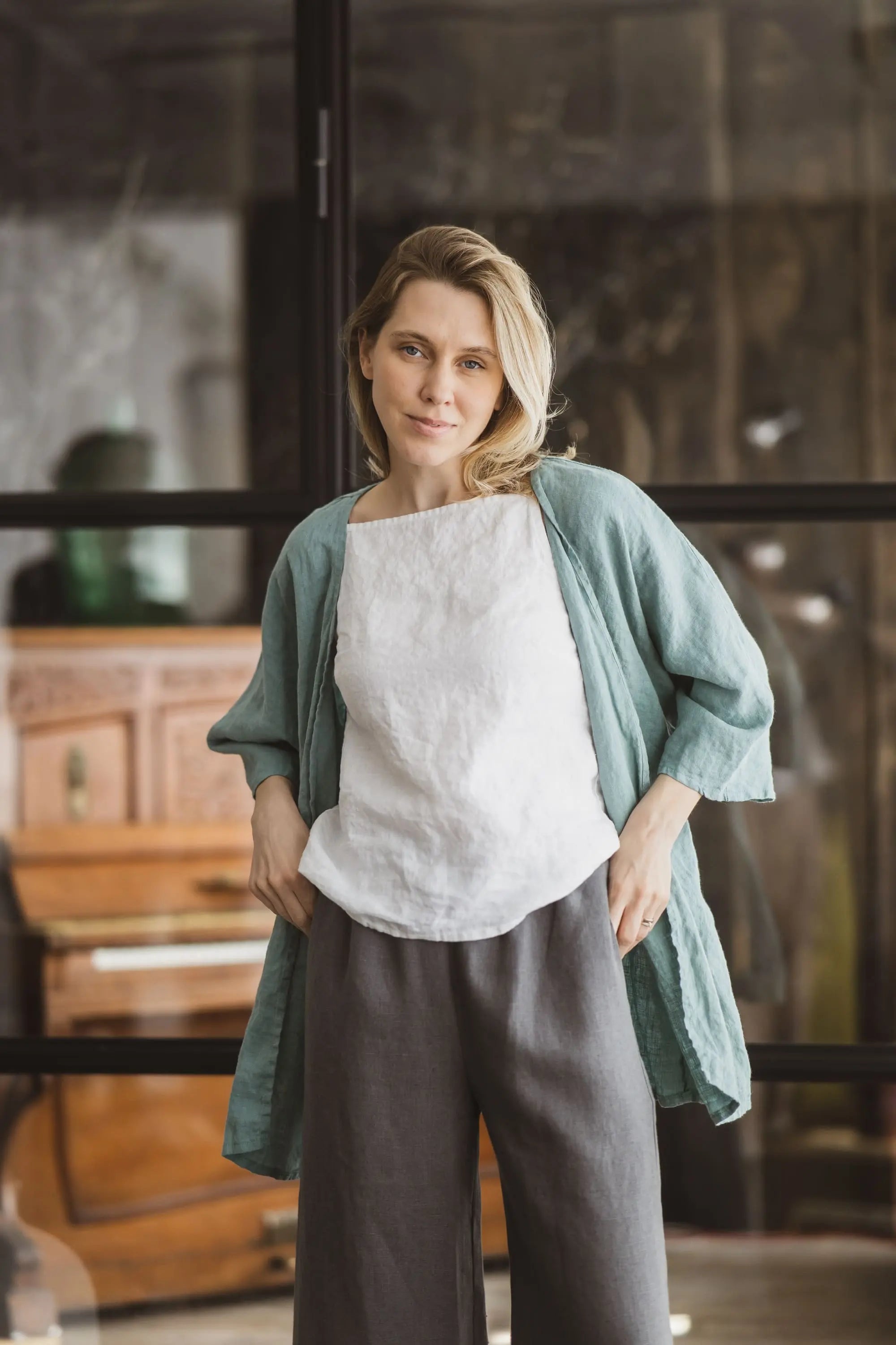 Linen Duster Jacket
