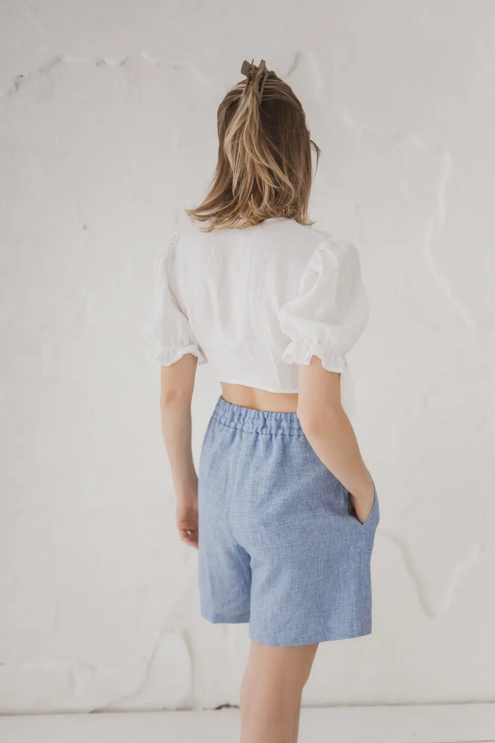 Linen Shorts – Relaxed Fit with Elastic Waist