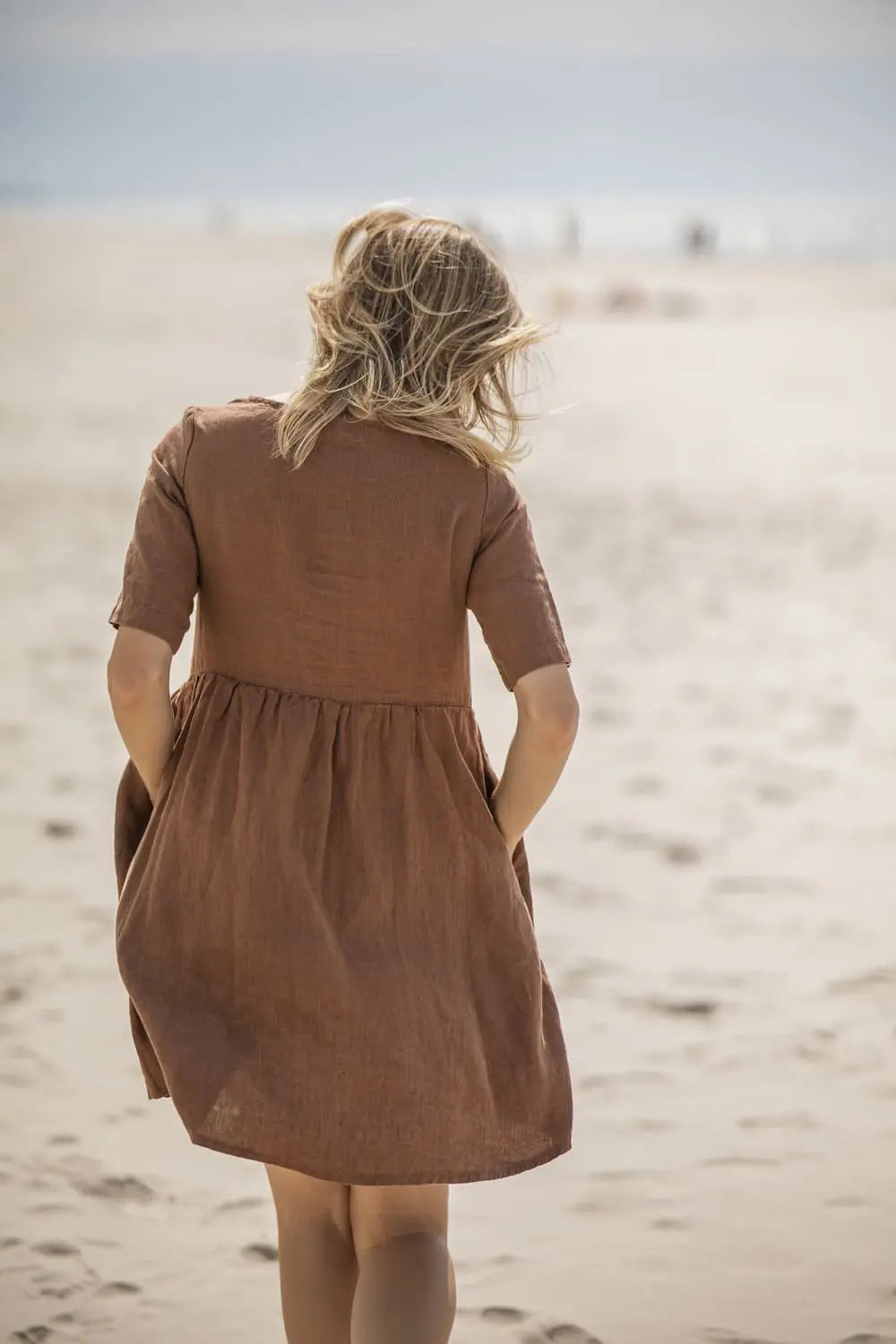 Linen Dress with Pockets