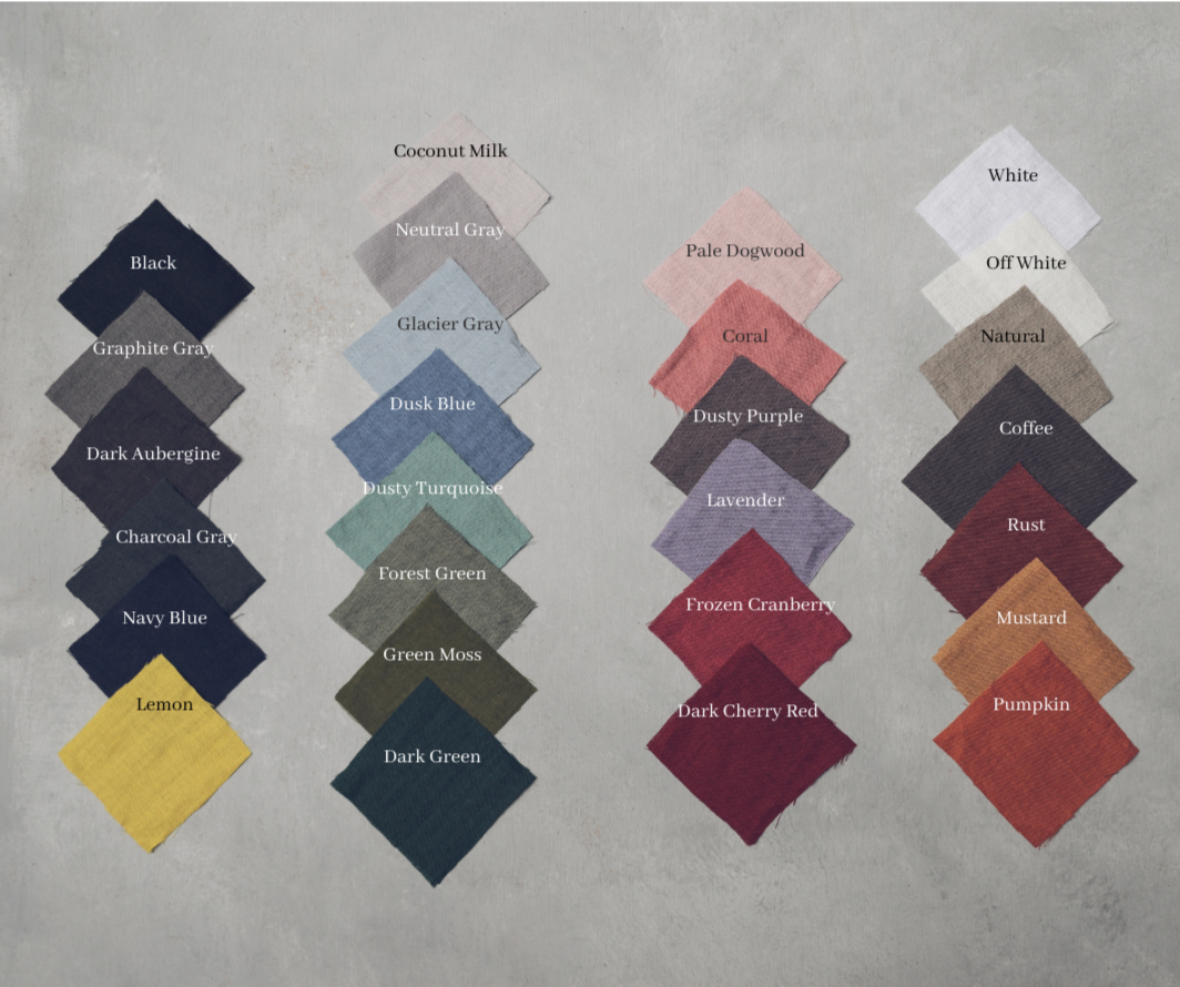 Medium weight linen fabric colors