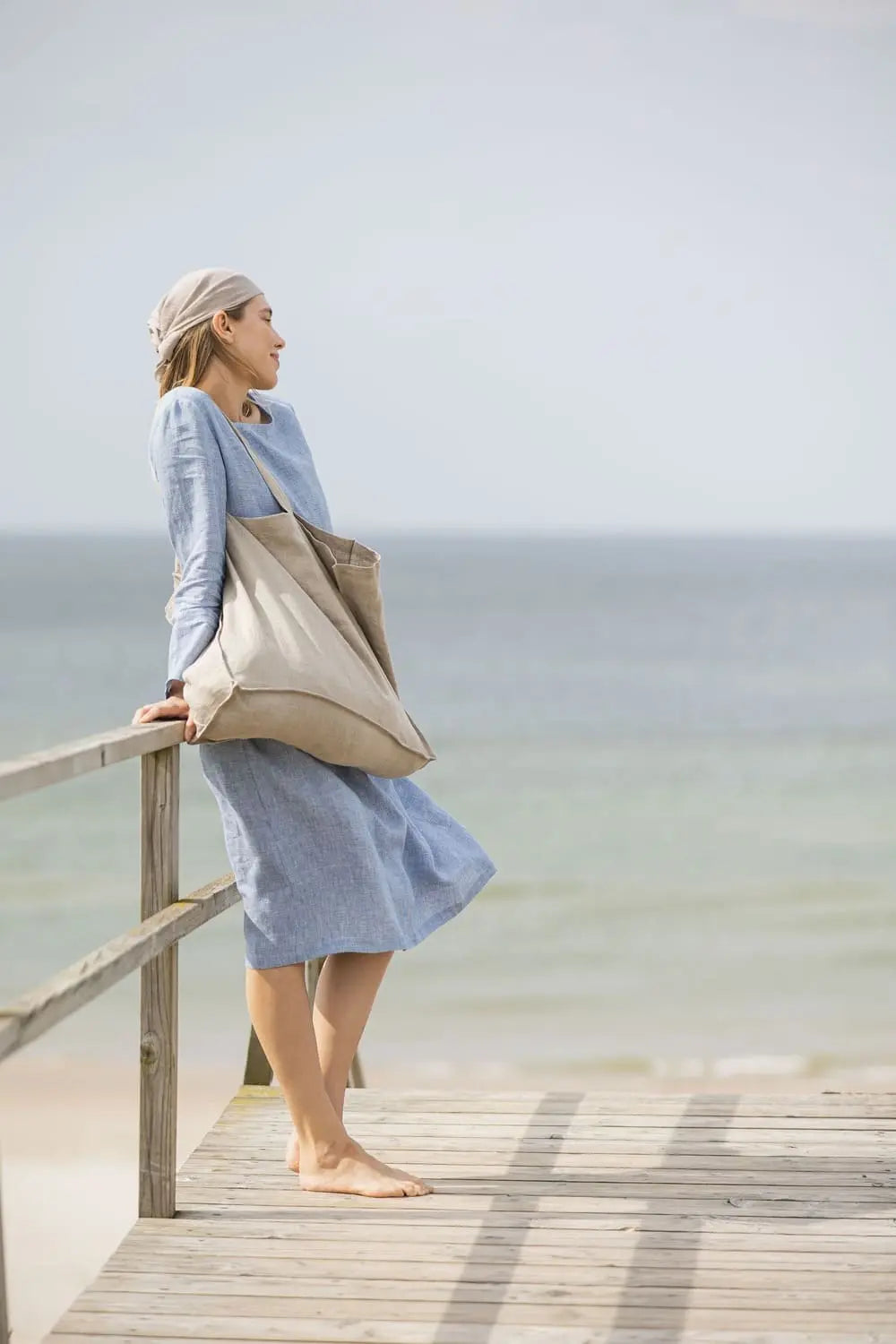 Linen Midi Dress – Relaxed Fit