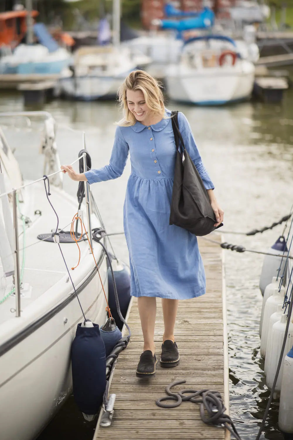 Linen Collar Dress