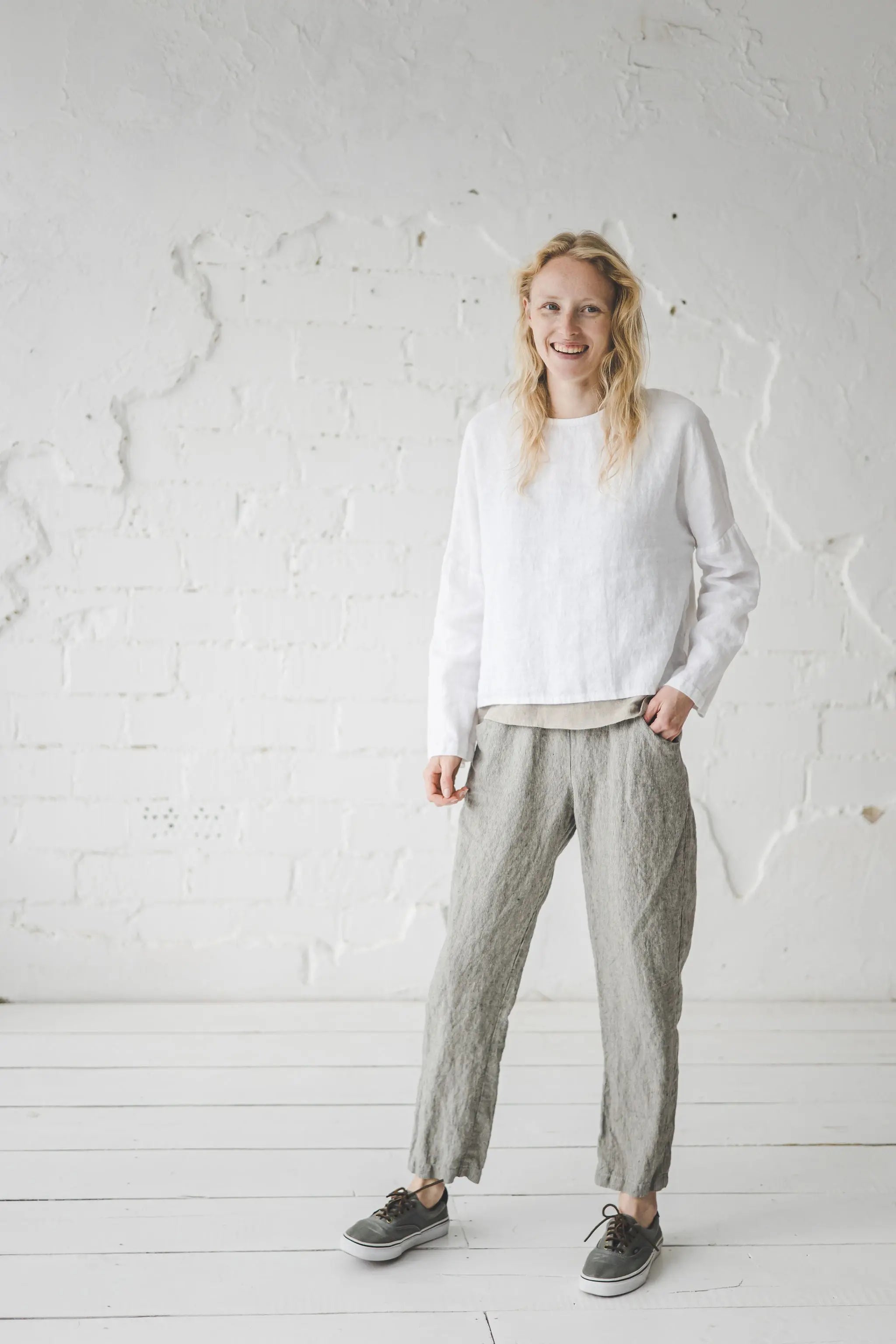 READY TO SHIP Casual Linen Blouse - Epic Linen conscious fashion