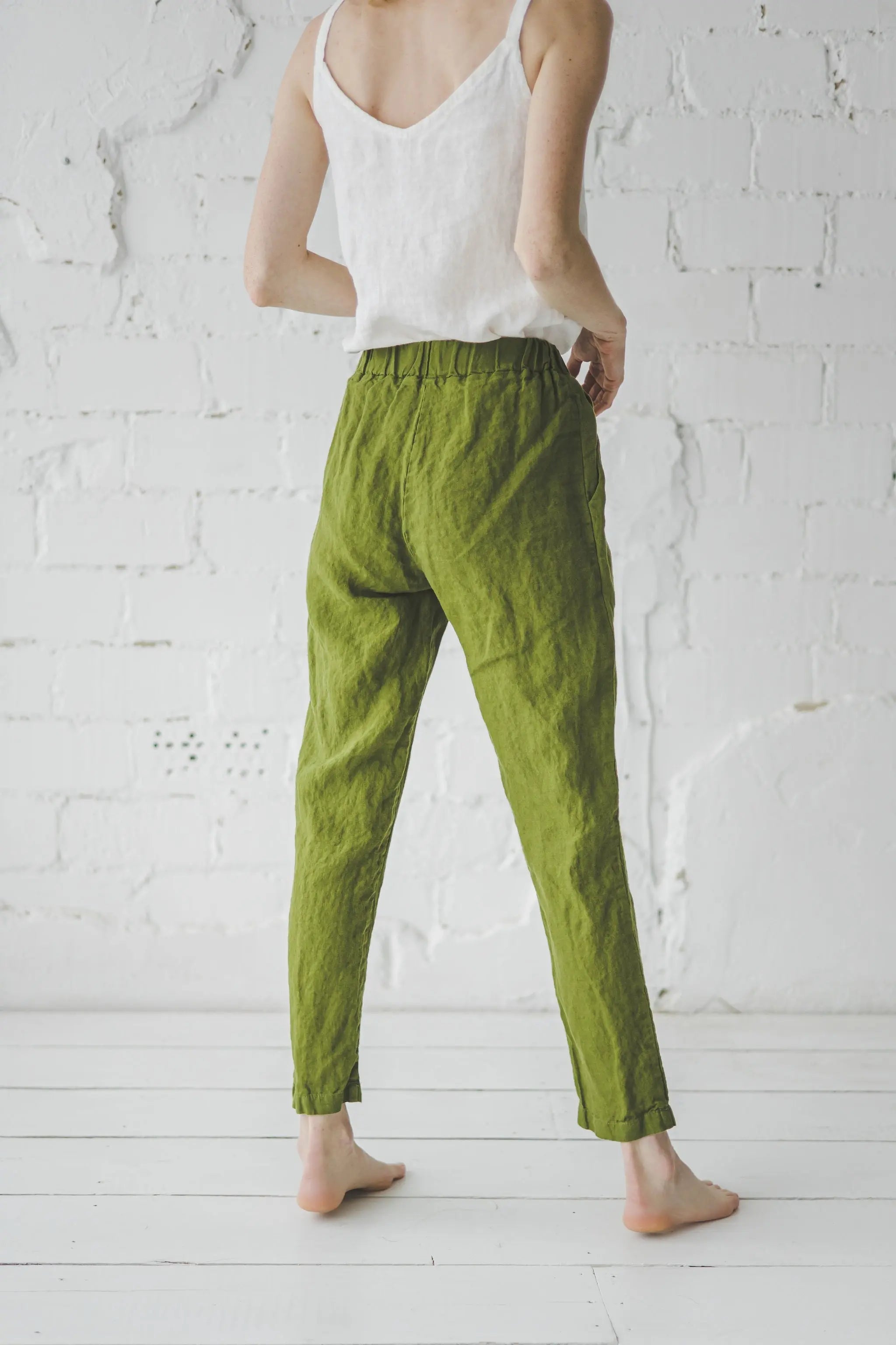 READY TO SHIP: Tapered Linen Pants - Epic Linen conscious fashion