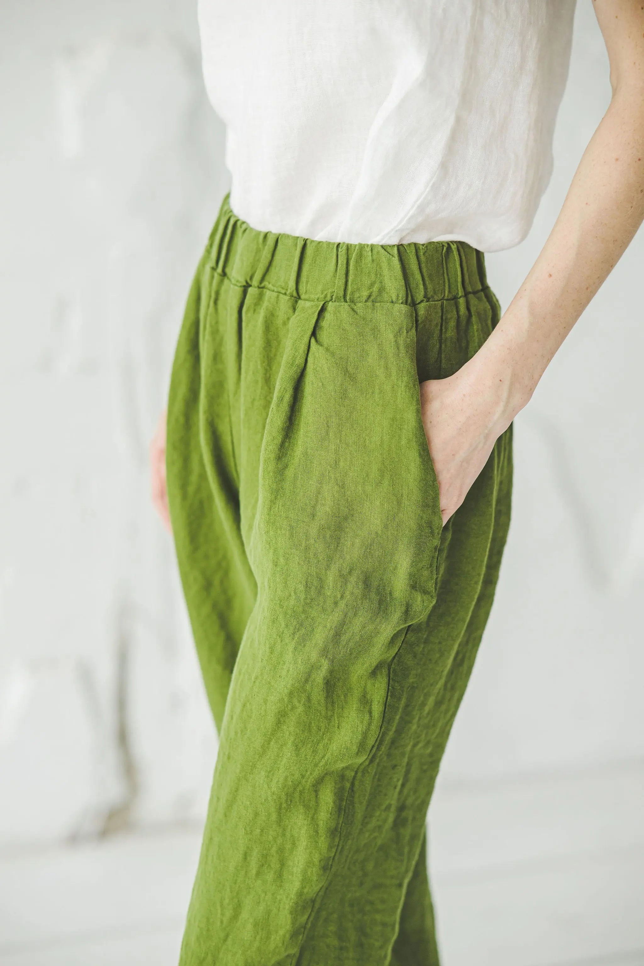 READY TO SHIP: Tapered Linen Pants - Epic Linen conscious fashion