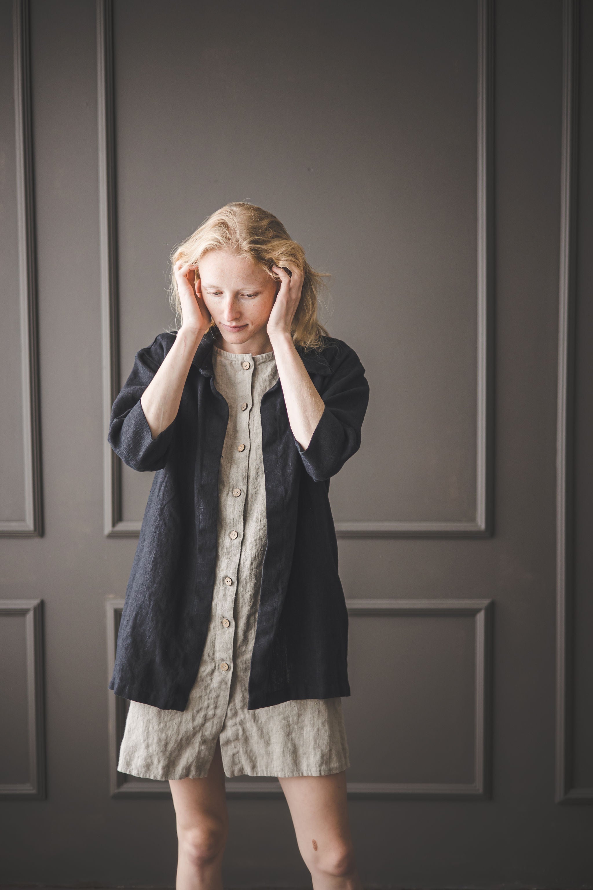 Heavy Linen Cardigan Epic Linen