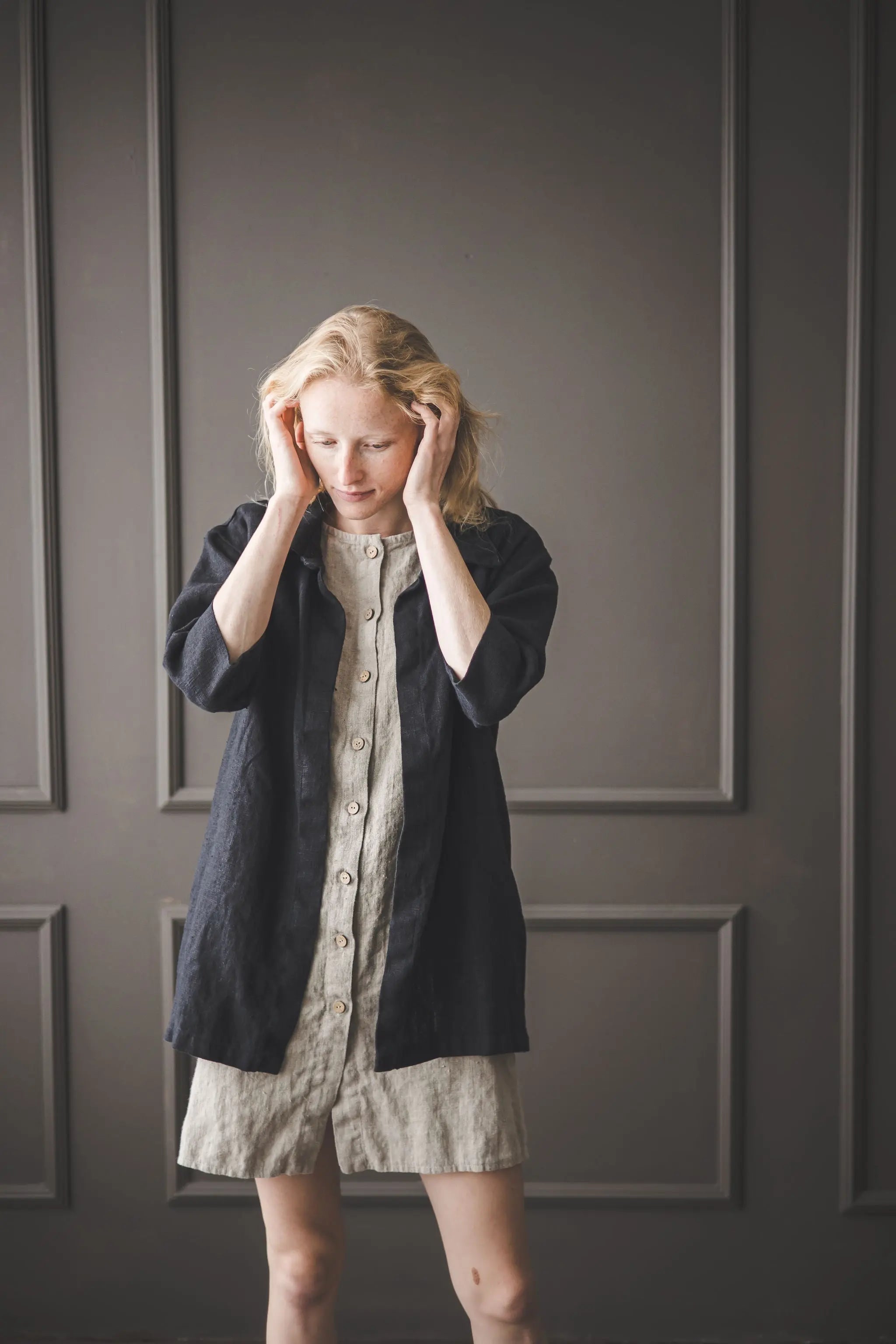 Heavy Linen Cardigan Epic Linen