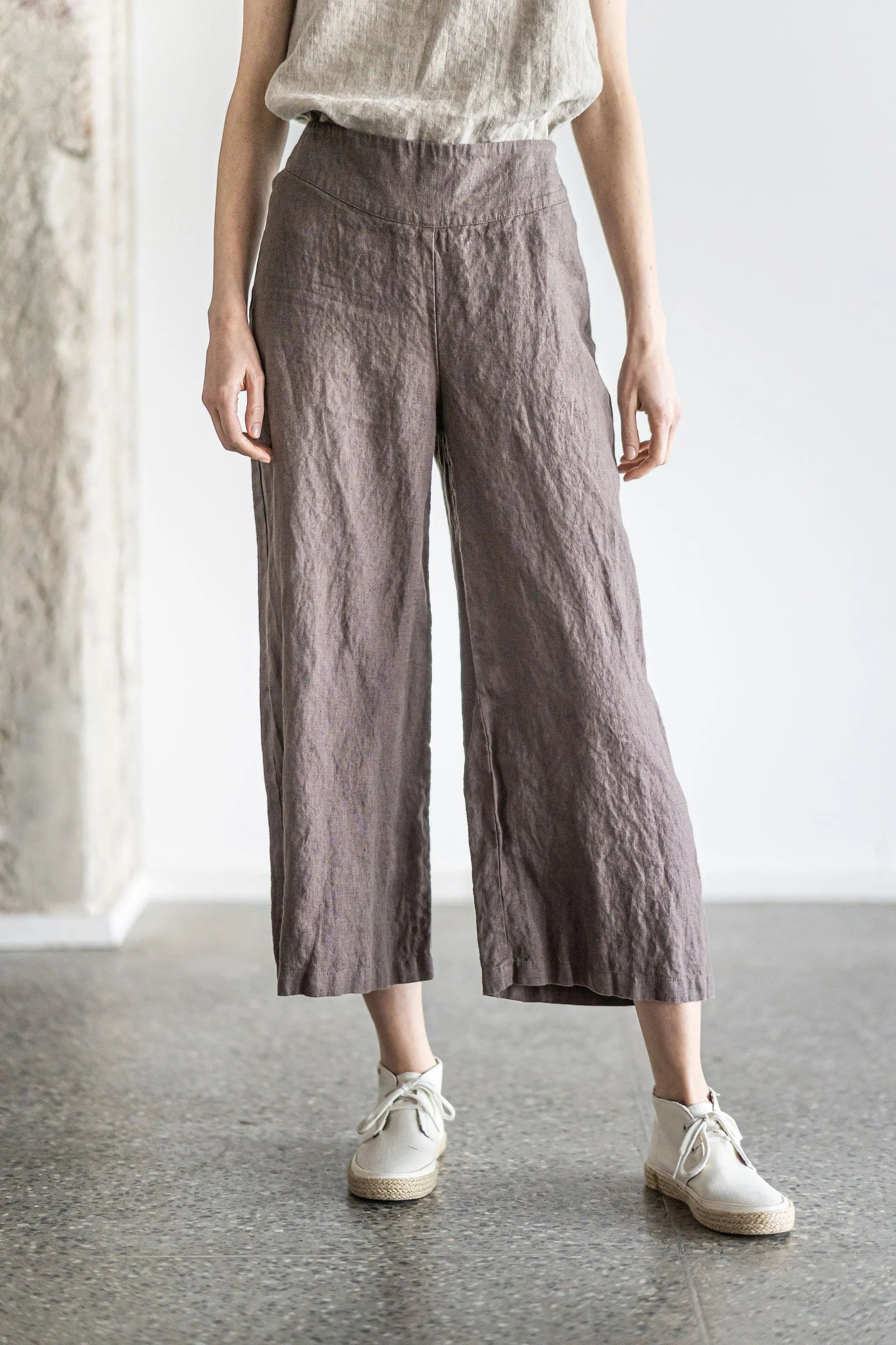 READY TO SHIP Relaxed Fit Flax Linen Pants - Epic Linen conscious fashion