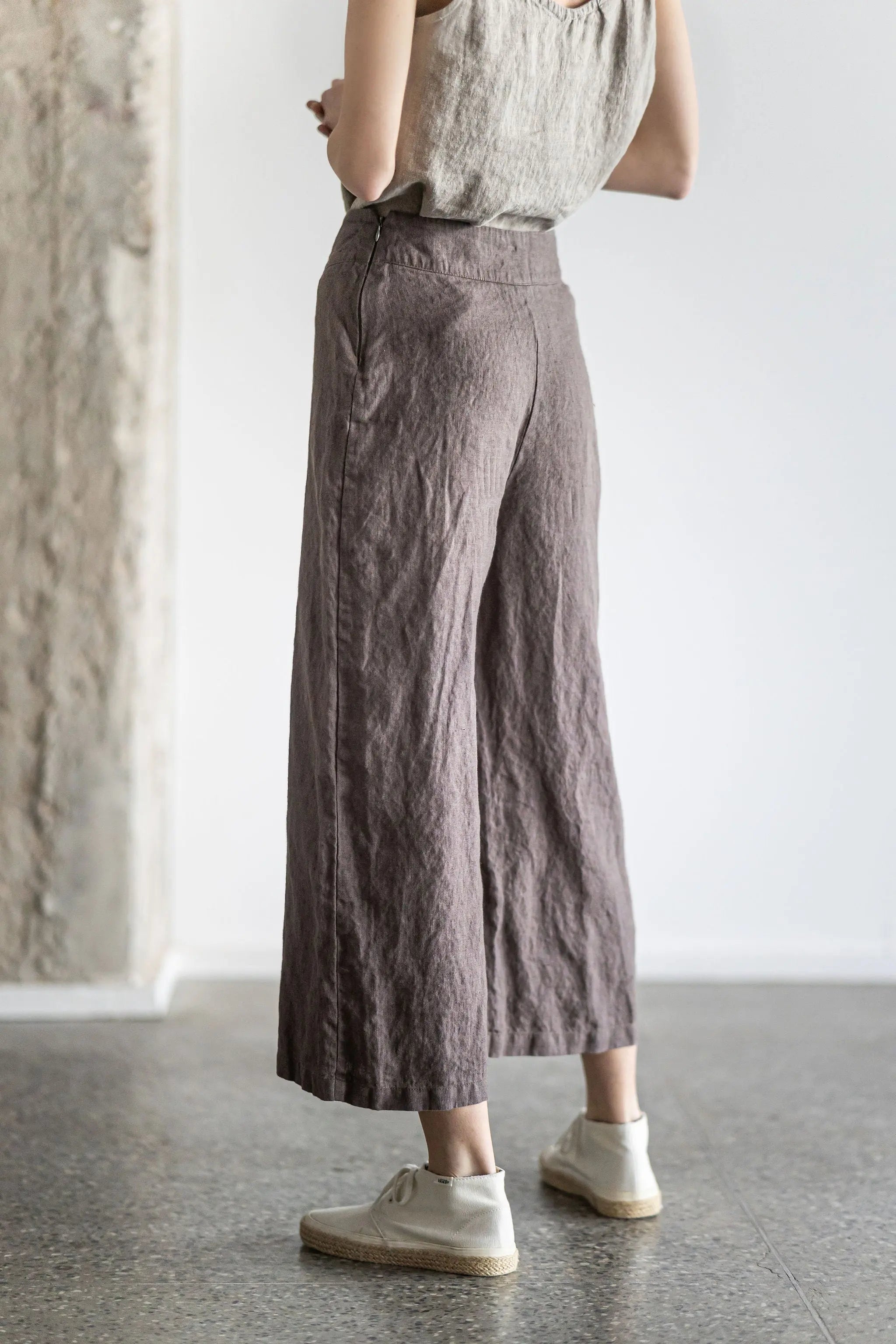 READY TO SHIP Relaxed Fit Flax Linen Pants - Epic Linen conscious fashion