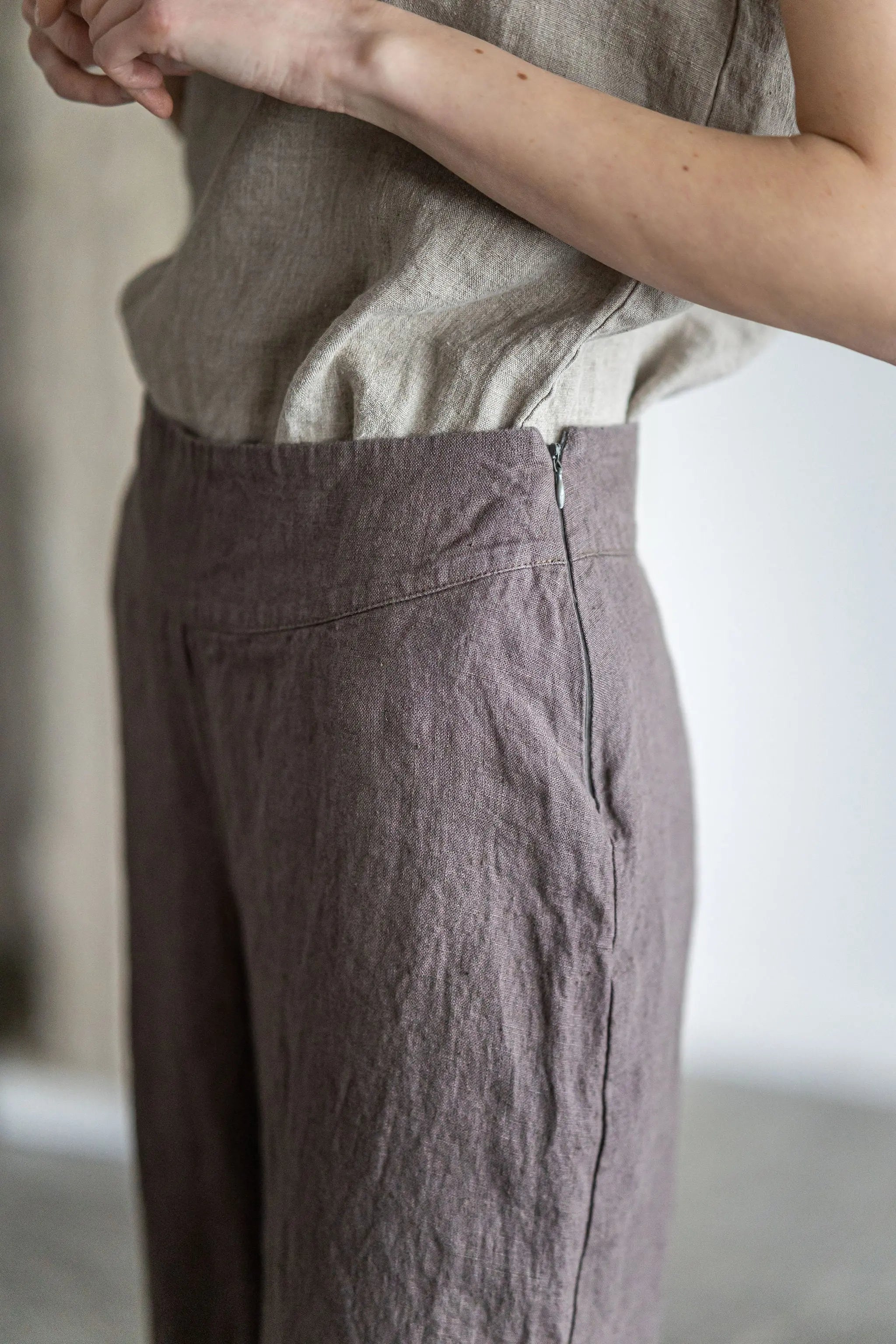 READY TO SHIP Relaxed Fit Flax Linen Pants - Epic Linen conscious fashion