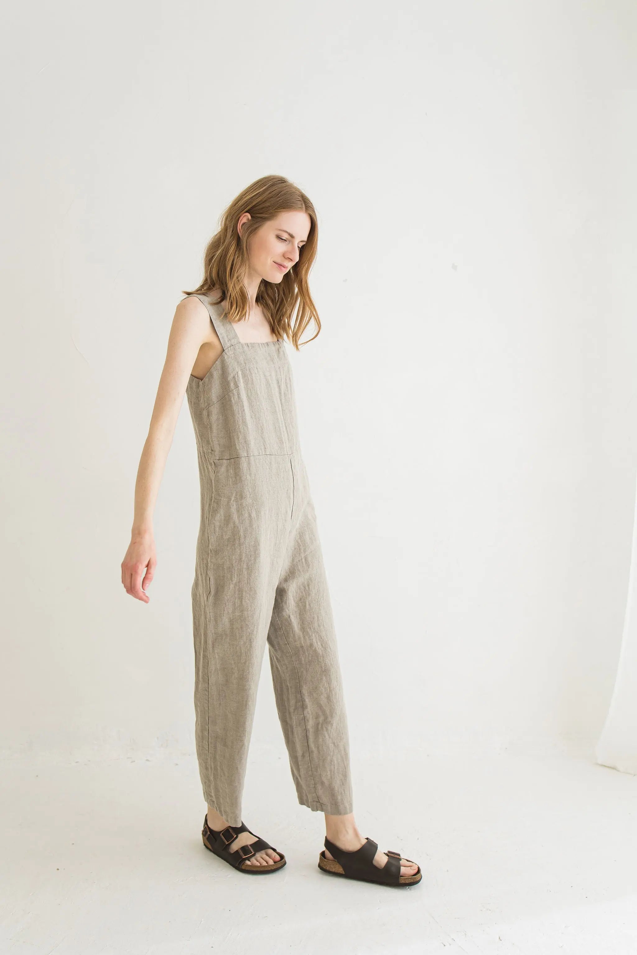 Linen Jumpsuit with Belt Epic Linen