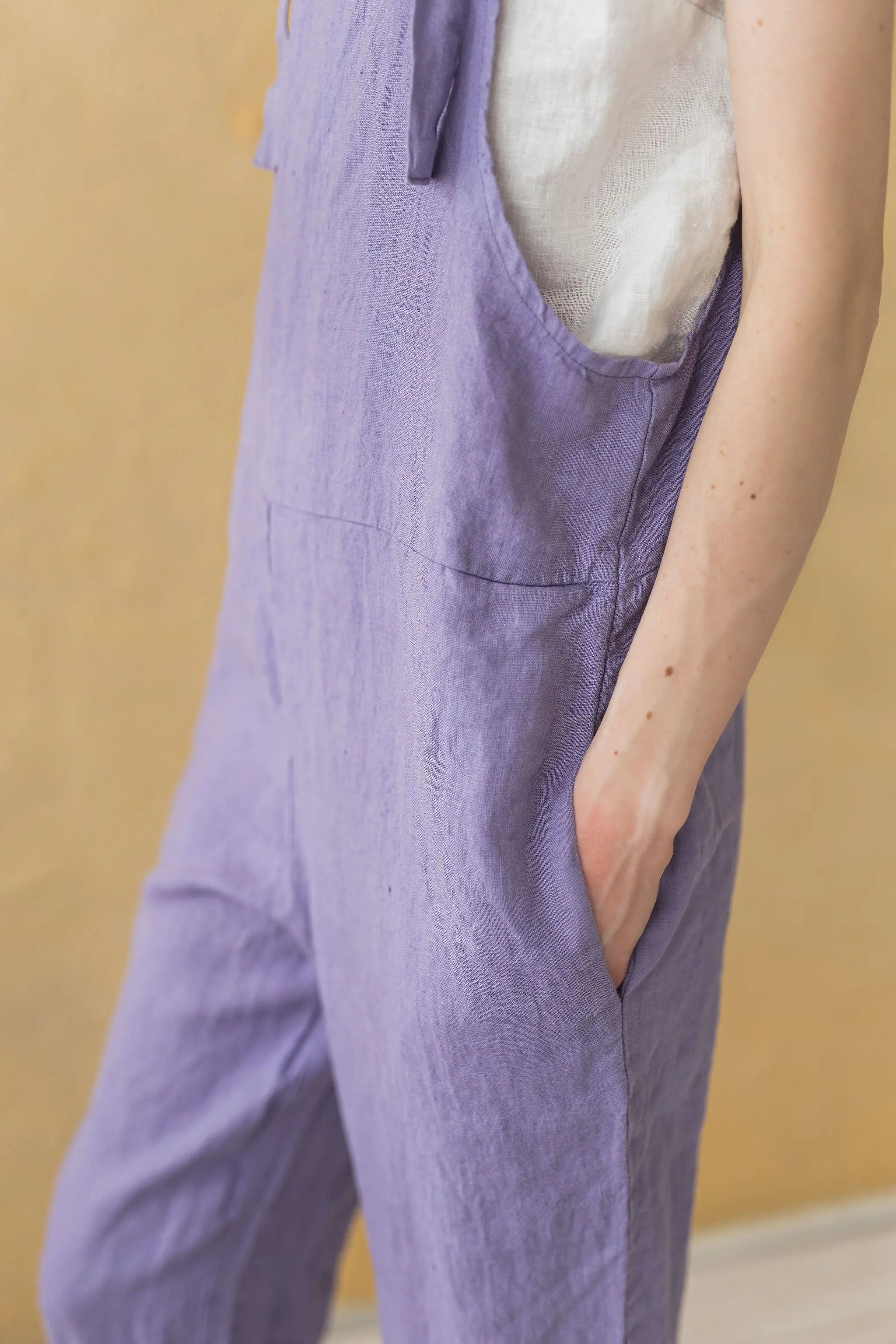 Loose Linen Jumpsuit with Adjustable Straps Epic Linen