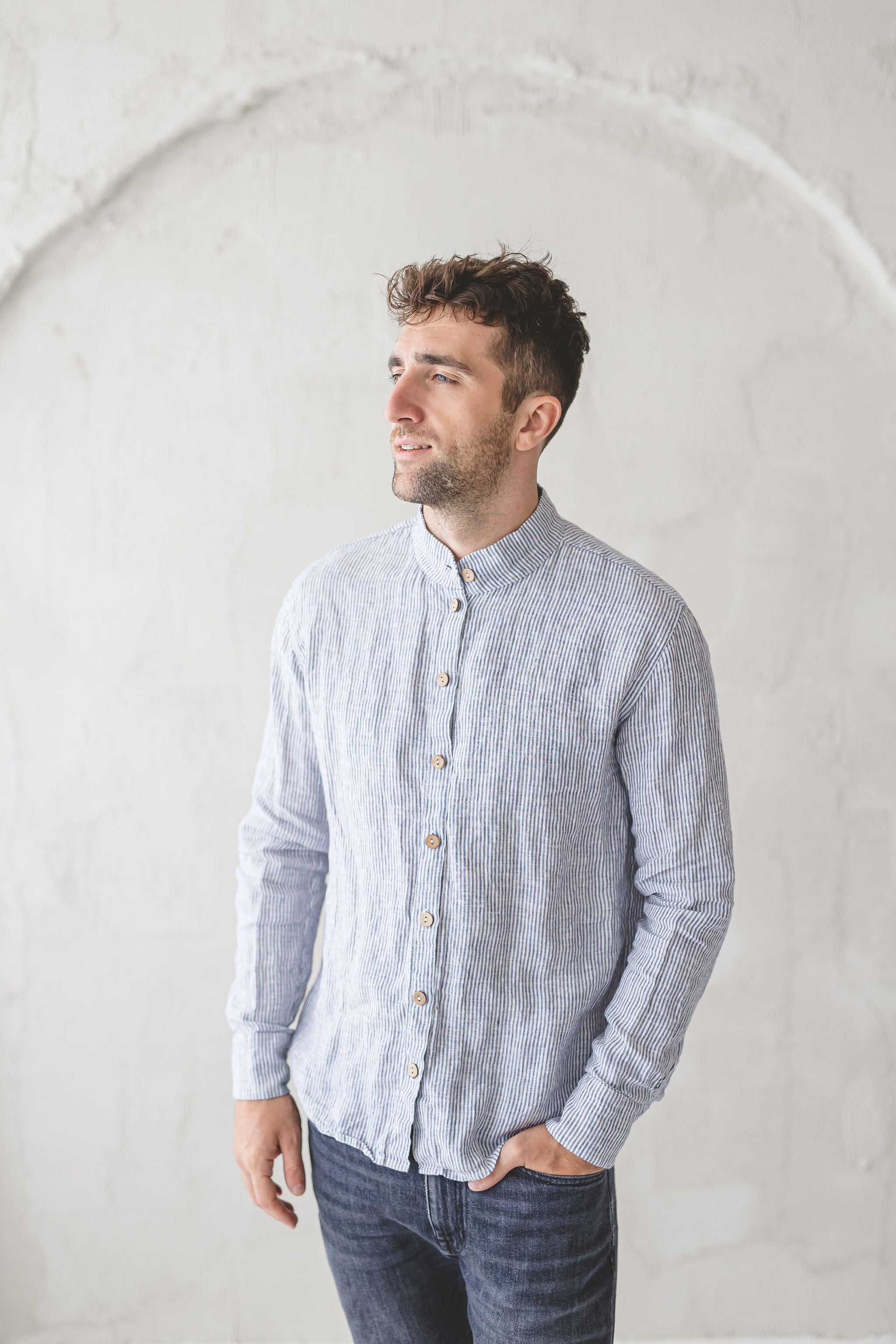Oxford Linen Men's Shirt Epic Linen