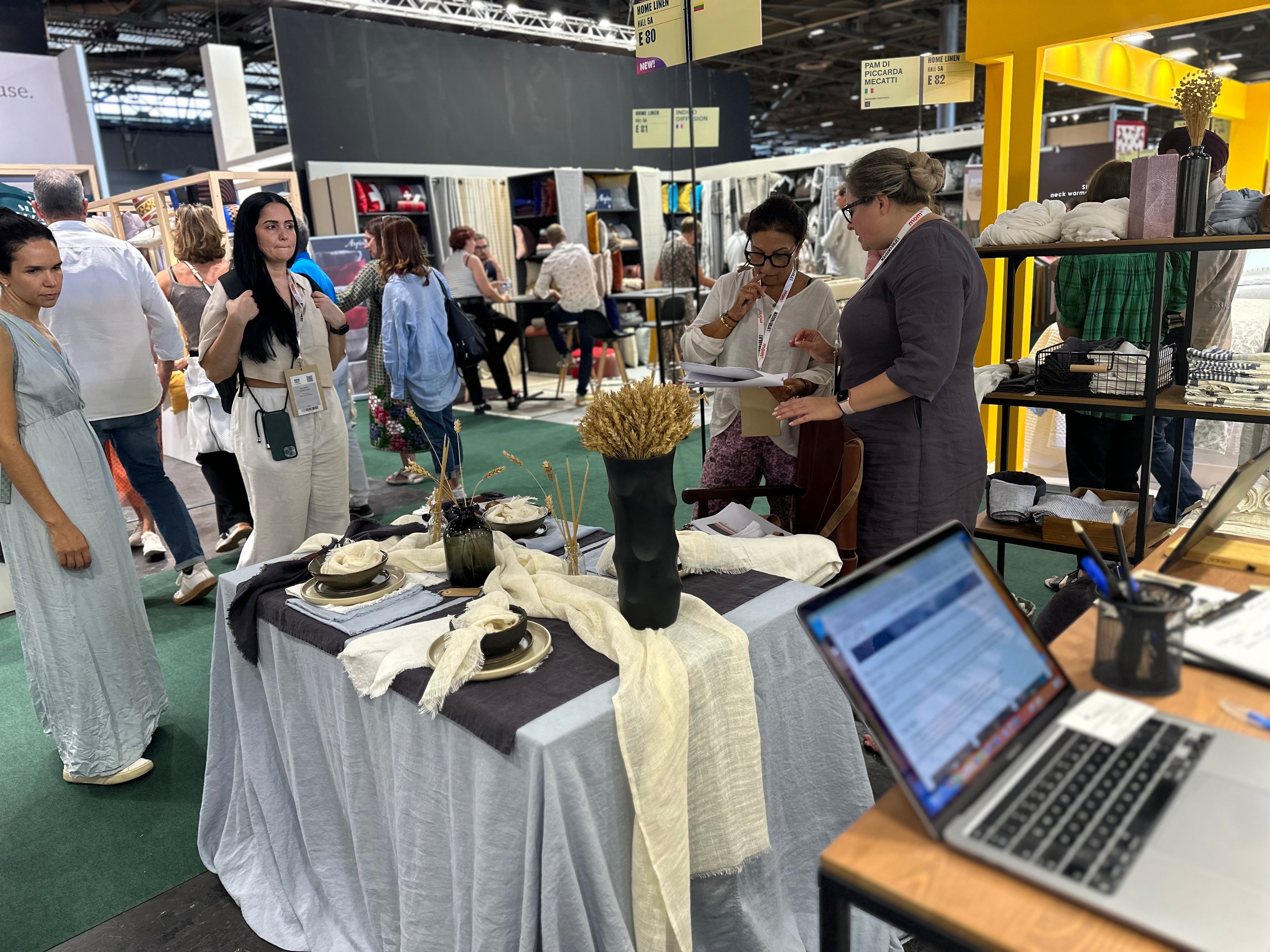 Maison & Objet. Wholesaler exhibition events, premium linen wholesale, Lithuanian quality linen, high-quality linen exhibitions, luxury linen trade shows, Lithuanian linen supplier, wholesale linen events, top linen exhibitors, B2B linen trade shows, Lithuanian linen manufacturers