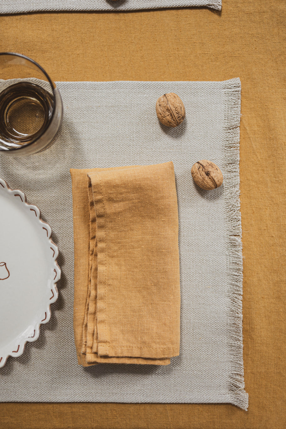 Heavyweight Linen Placemats with Fringes Epic Linen