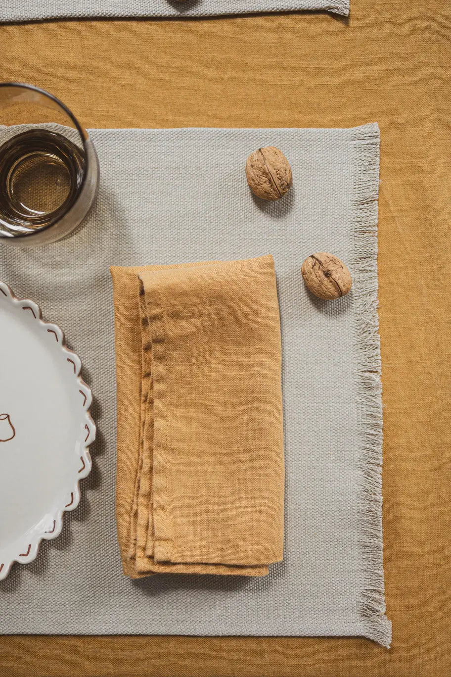 Heavyweight Linen Placemats with Fringes Epic Linen