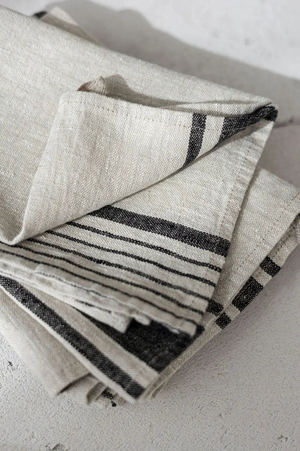 Linen Kitchen Towels – Set of 2 Tea Towels with Black Stripes Epic Linen