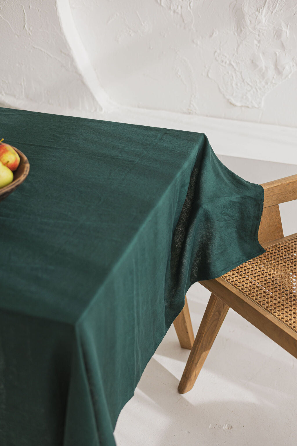 Natural Soft Dark Green Linen Tablecloth Epic Linen