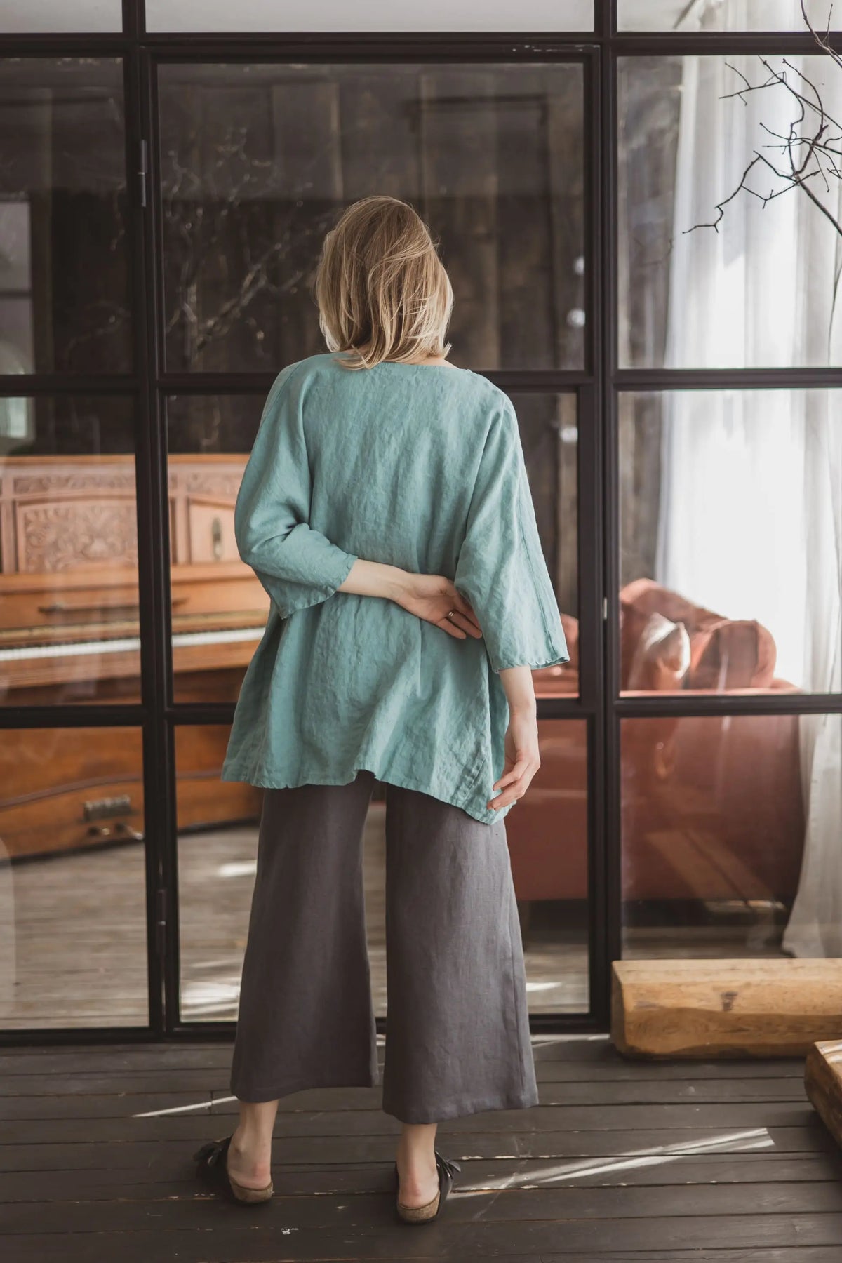 Heavyweight Wide Leg Linen Pants Epic Linen
