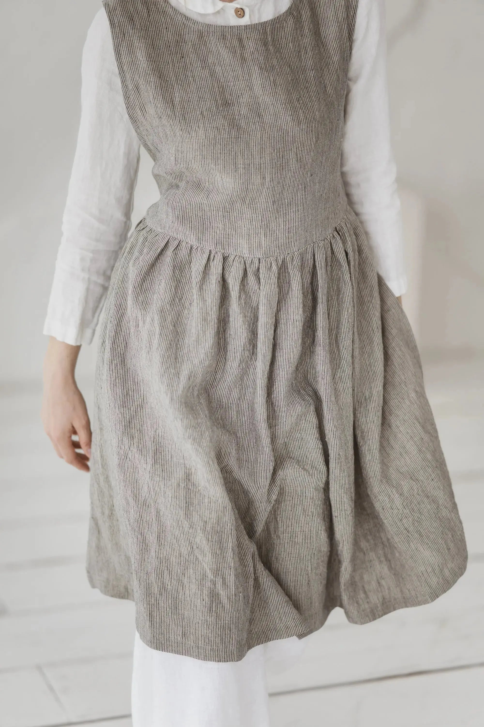 Convertible Linen Pinafore Dress Epic Linen