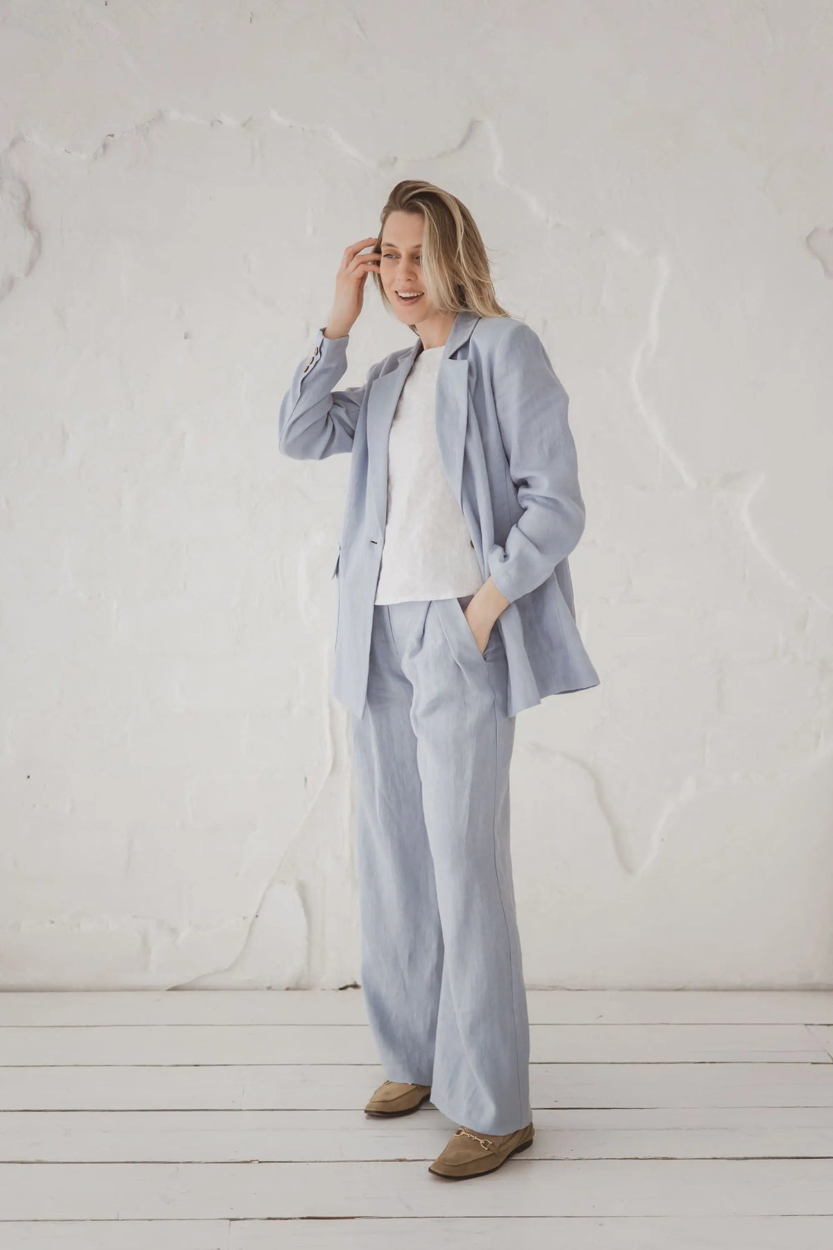 Minimalist Oversized Linen Blazer Epic Linen