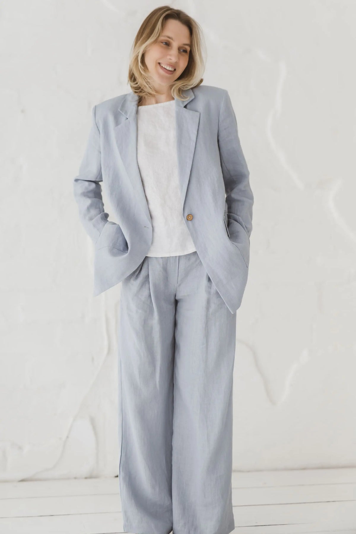 Minimalist Oversized Linen Blazer Epic Linen