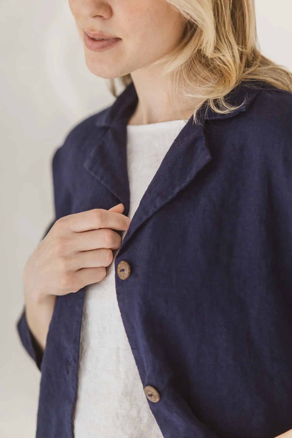 Cropped Linen Jacket - Margo Epic Linen
