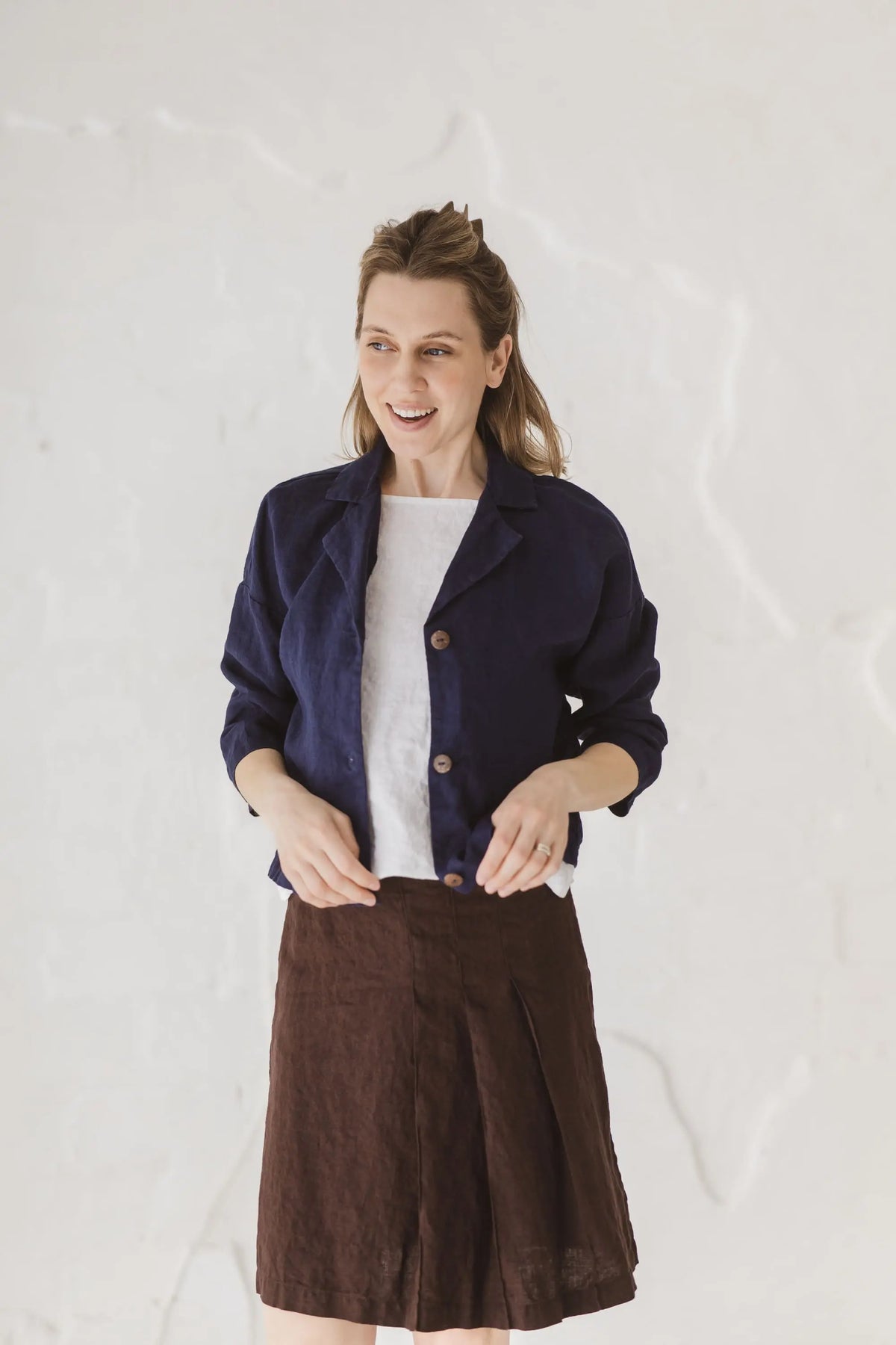 Cropped Linen Jacket - Margo