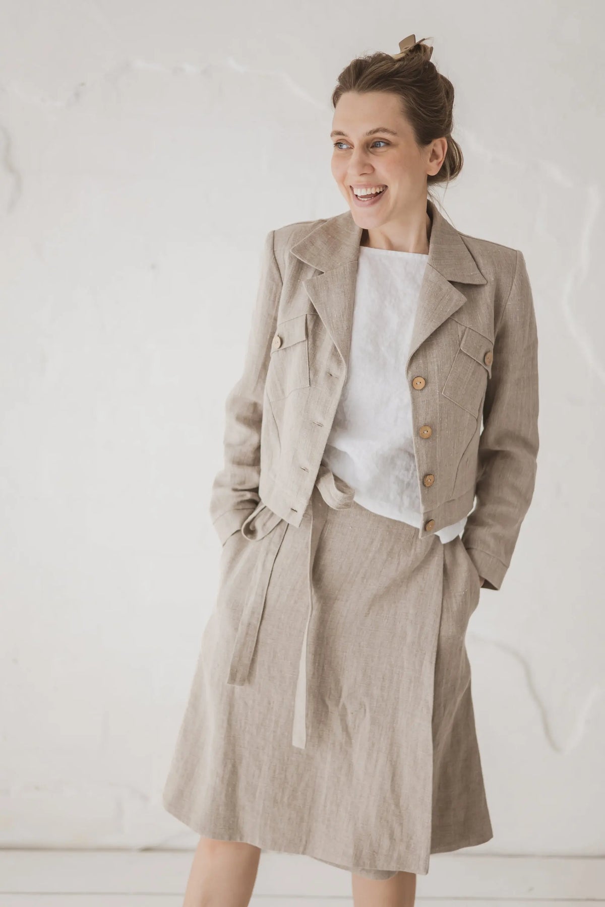 Heavy Linen Wrap Skirt Epic Linen