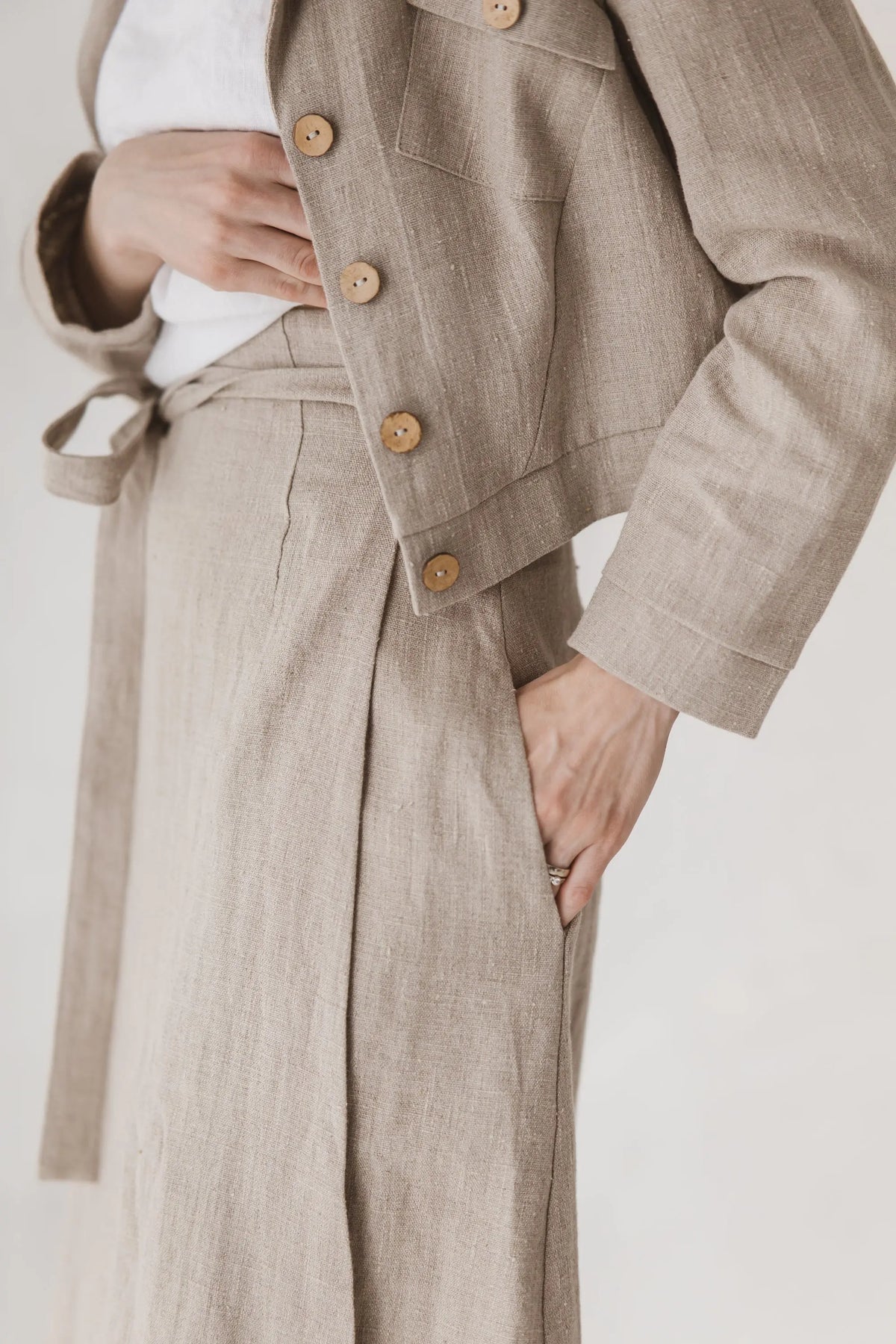 Heavy Linen Wrap Skirt Epic Linen