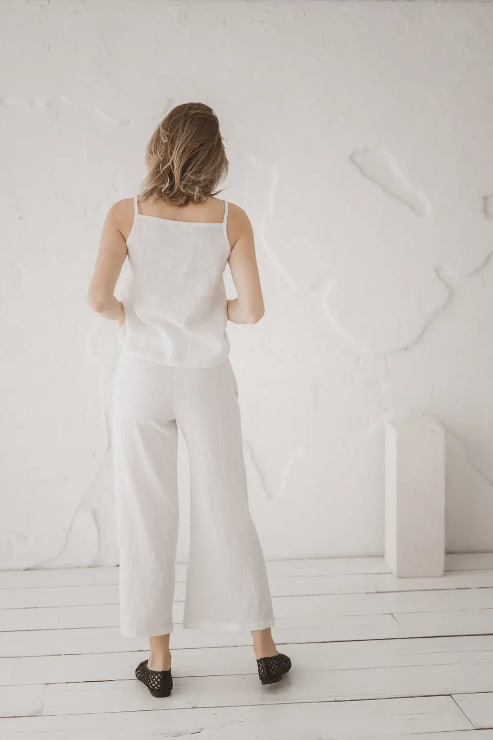 Mid-Waist Linen Culottes – Lightweight Everyday Trousers