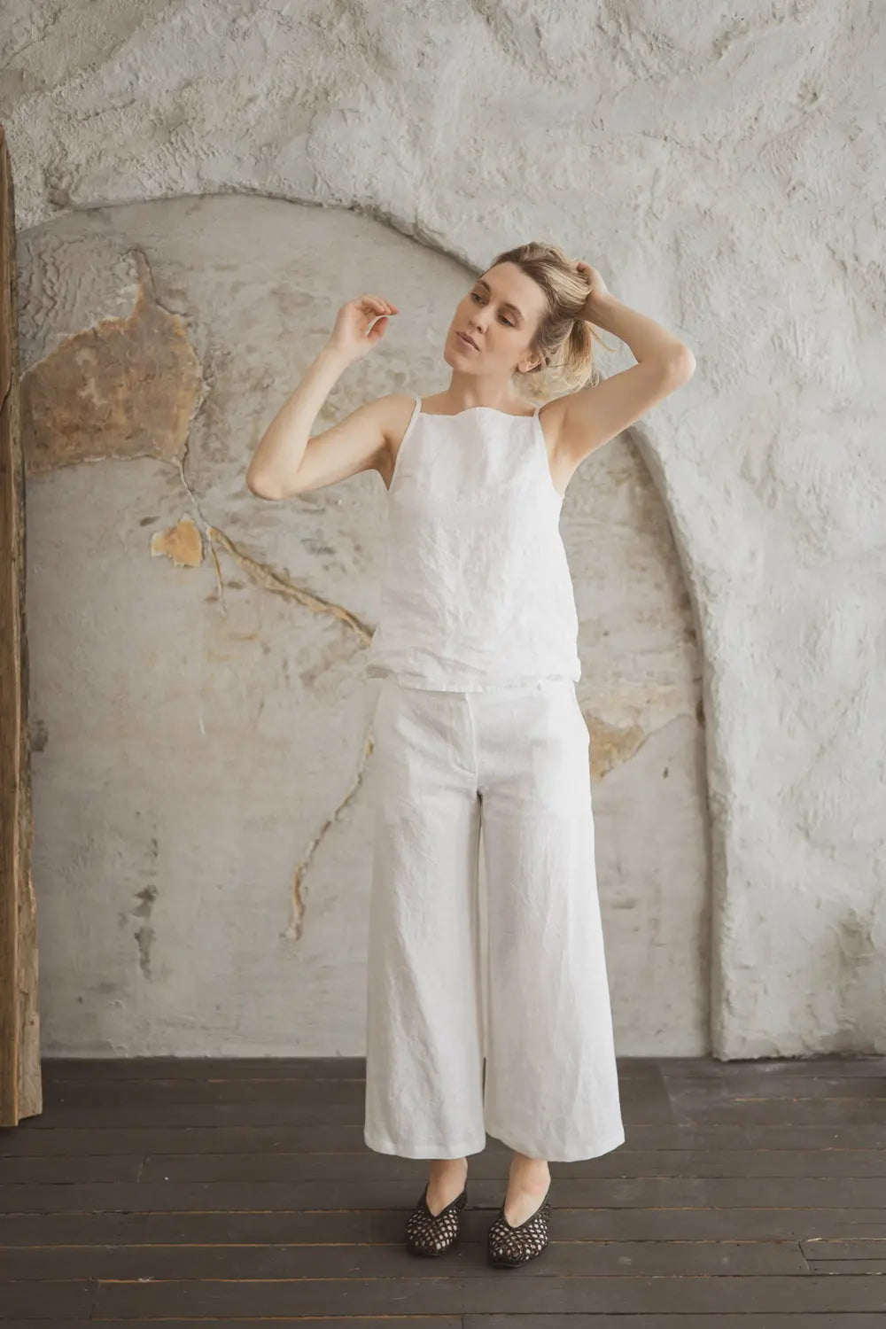 Mid-Waist Linen Culottes – Lightweight Everyday Trousers