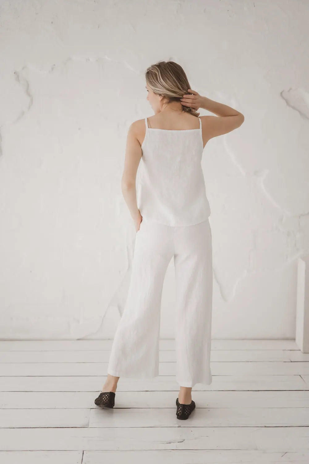 Mid-Waist Linen Culottes – Lightweight Everyday Trousers