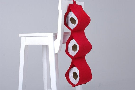 Red Linen Toilet Paper Roll Holder Epic Linen