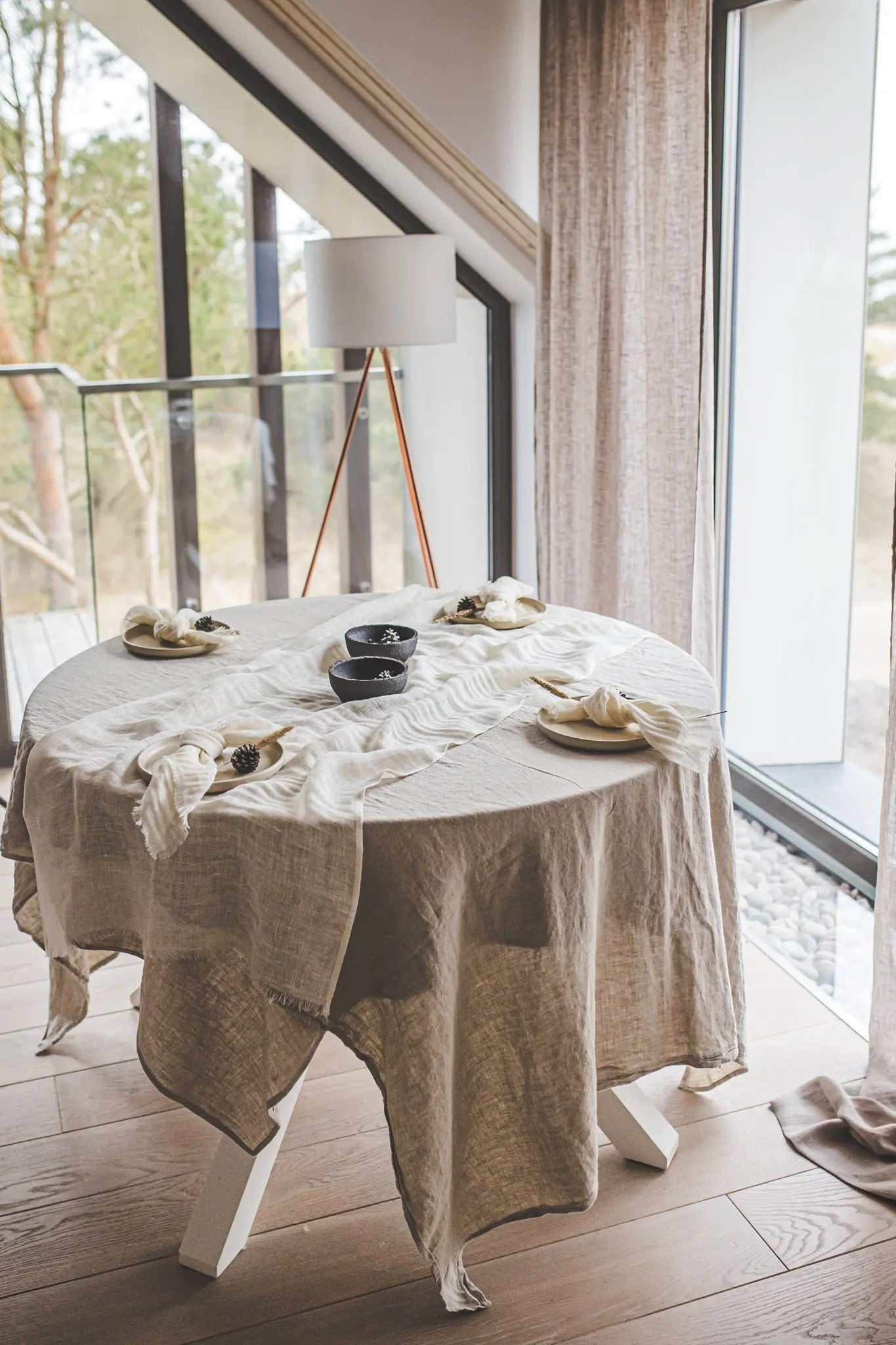 Wide Linen Tablecloth in 4 colors Epic Linen