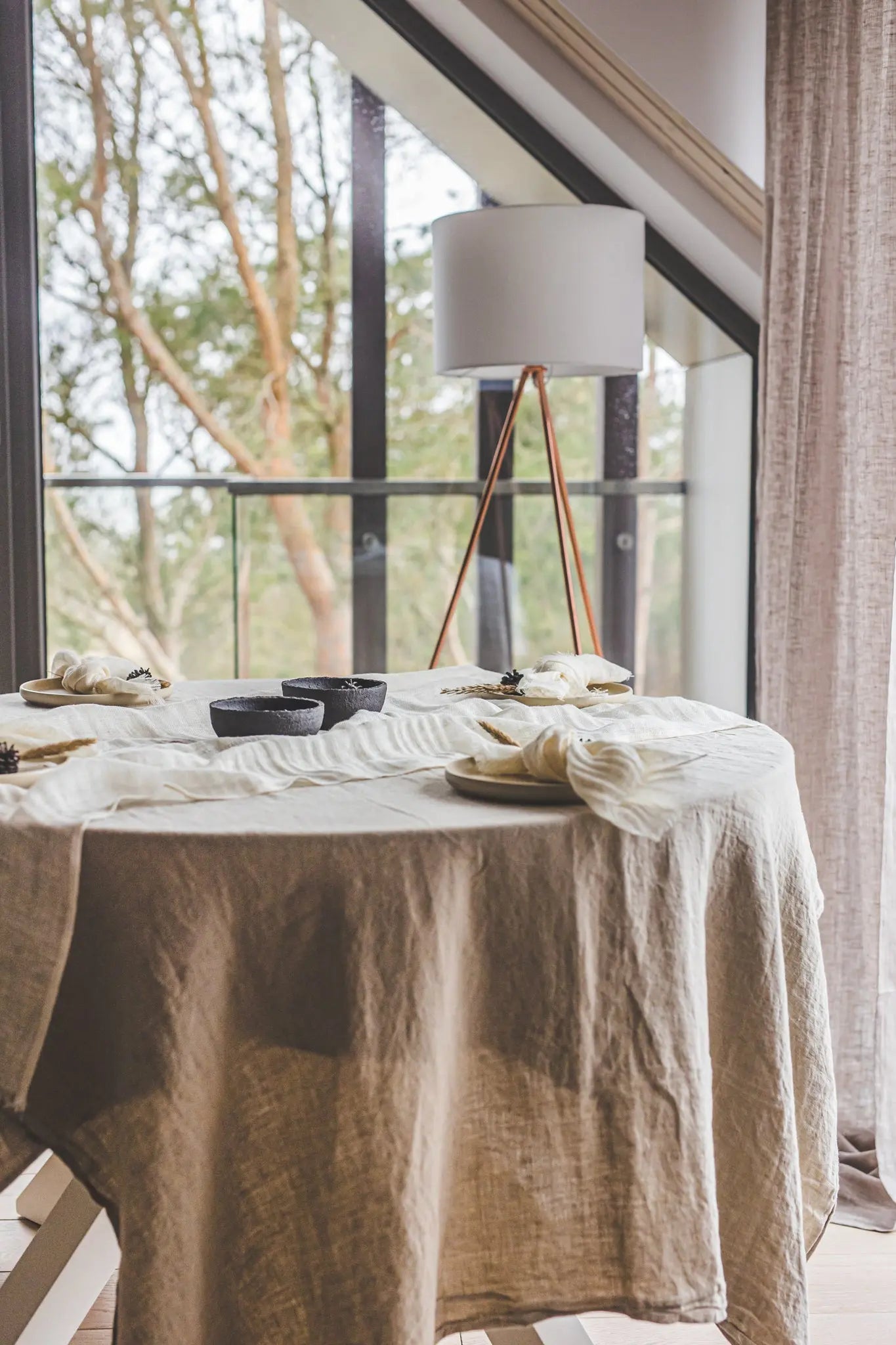 Wide Linen Tablecloth in 4 colors Epic Linen