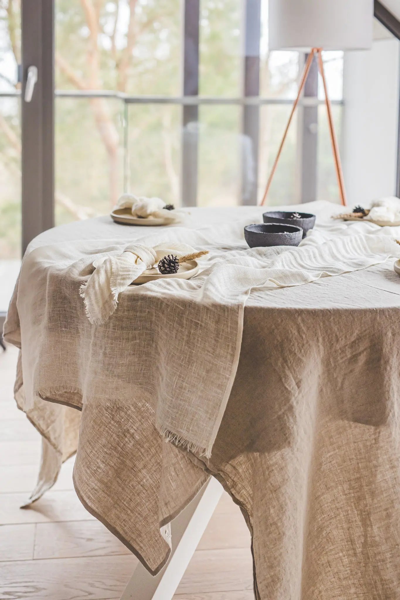 Wide Linen Tablecloth in 4 colors Epic Linen