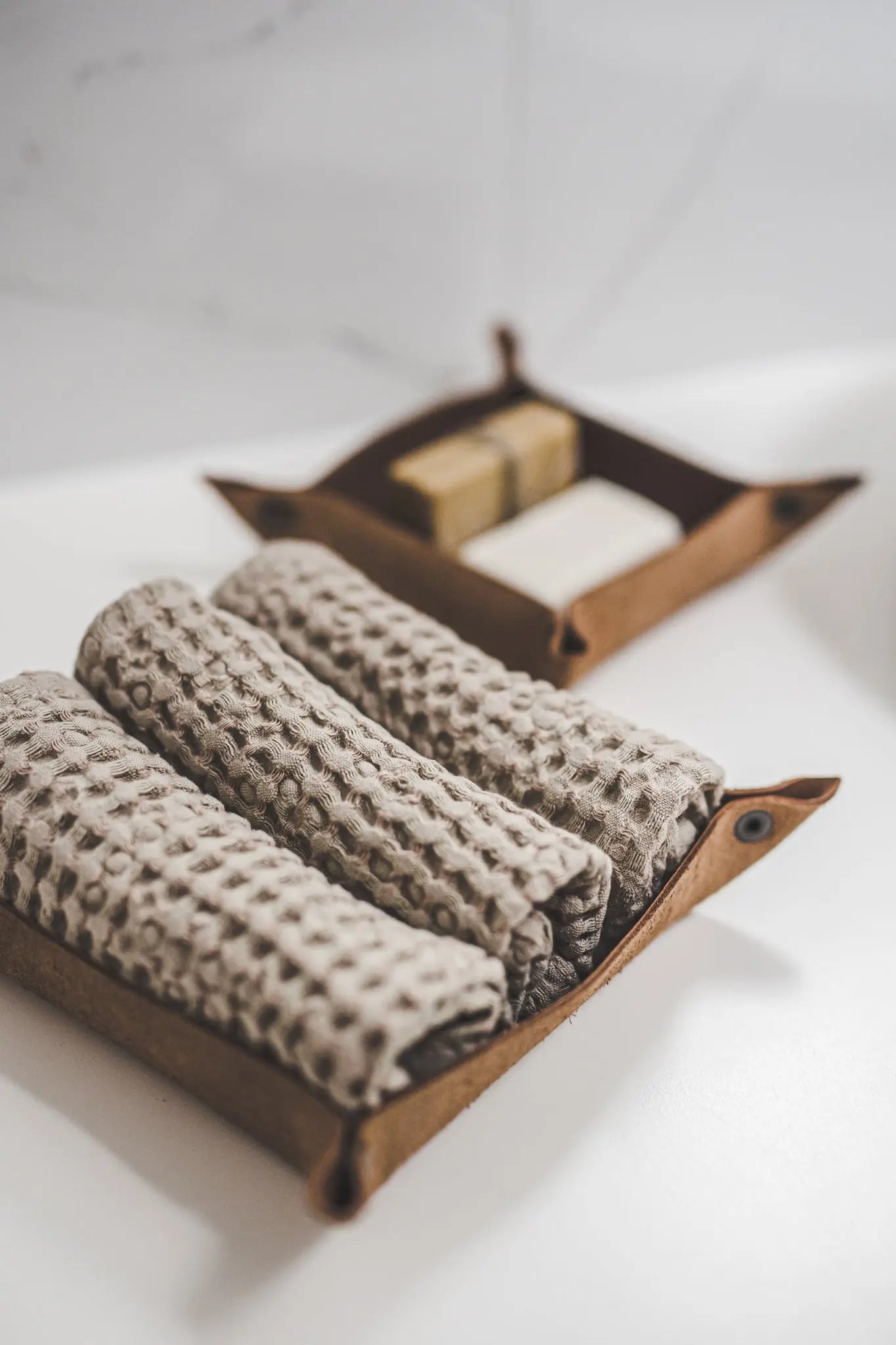 Absorbent Linen Face Waffle Towels | Set of 3 Epic Linen