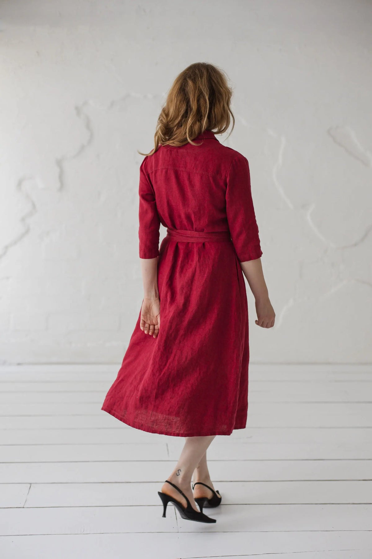 Linen Wrap Dress with Belt Epic Linen