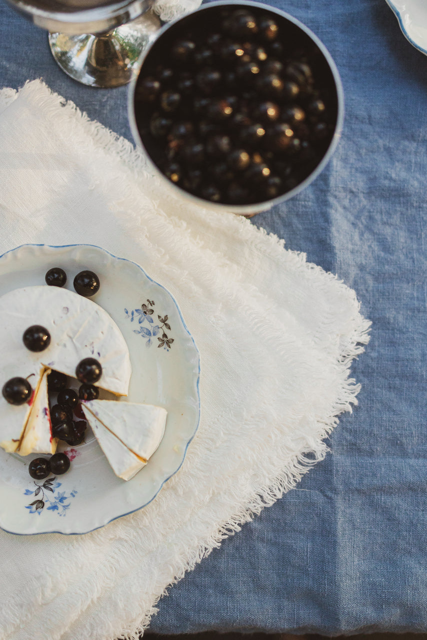 Pure Linen Table Runner in Pattern with Pleats Epic Linen