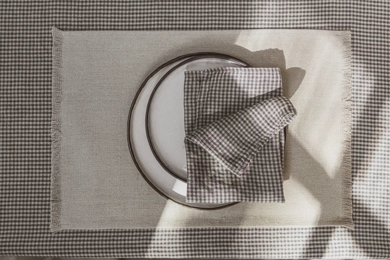 Heavyweight Linen Placemats with Fringes Epic Linen