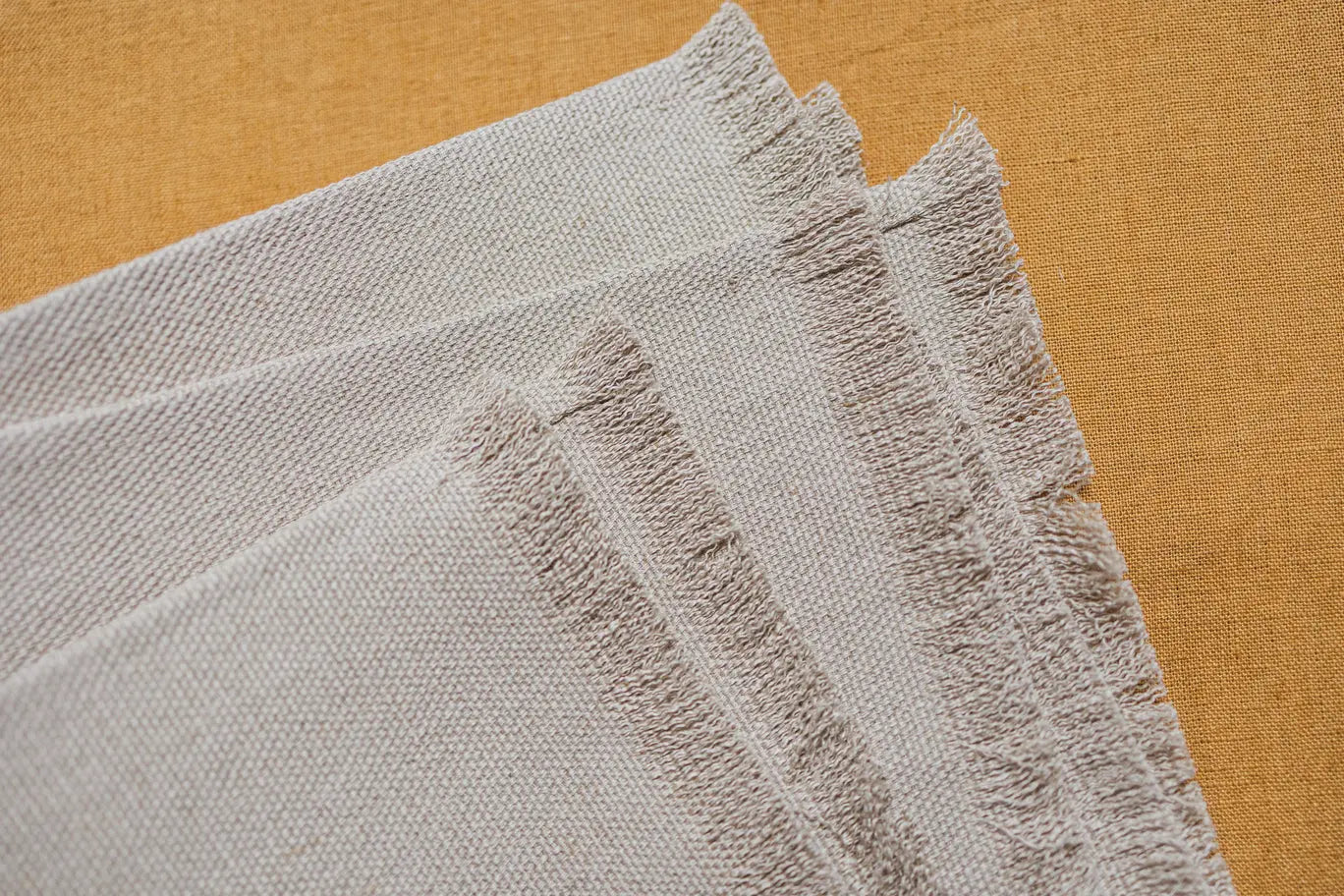 Heavyweight Linen Placemats with Fringes Epic Linen