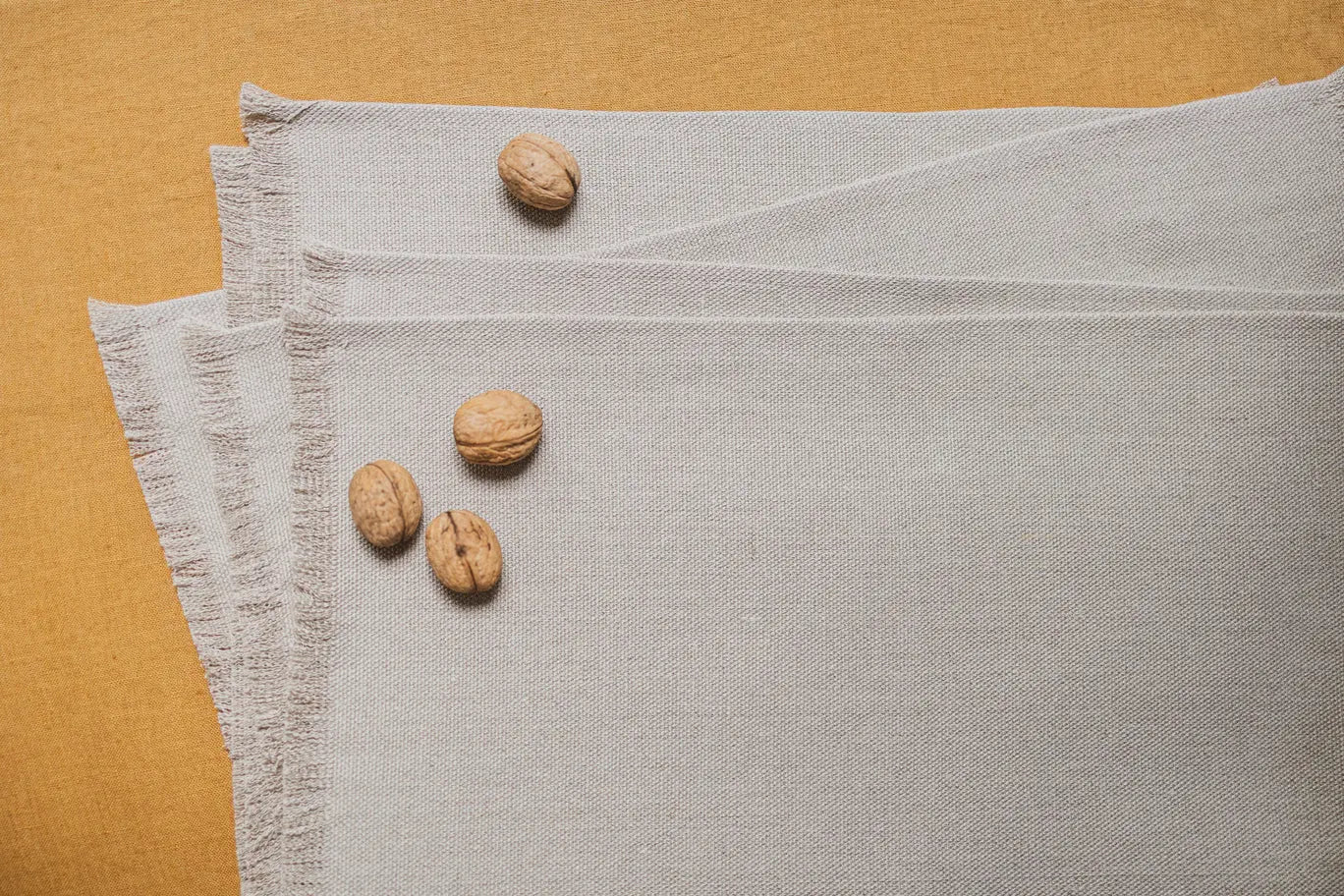 Heavyweight Linen Placemats with Fringes Epic Linen