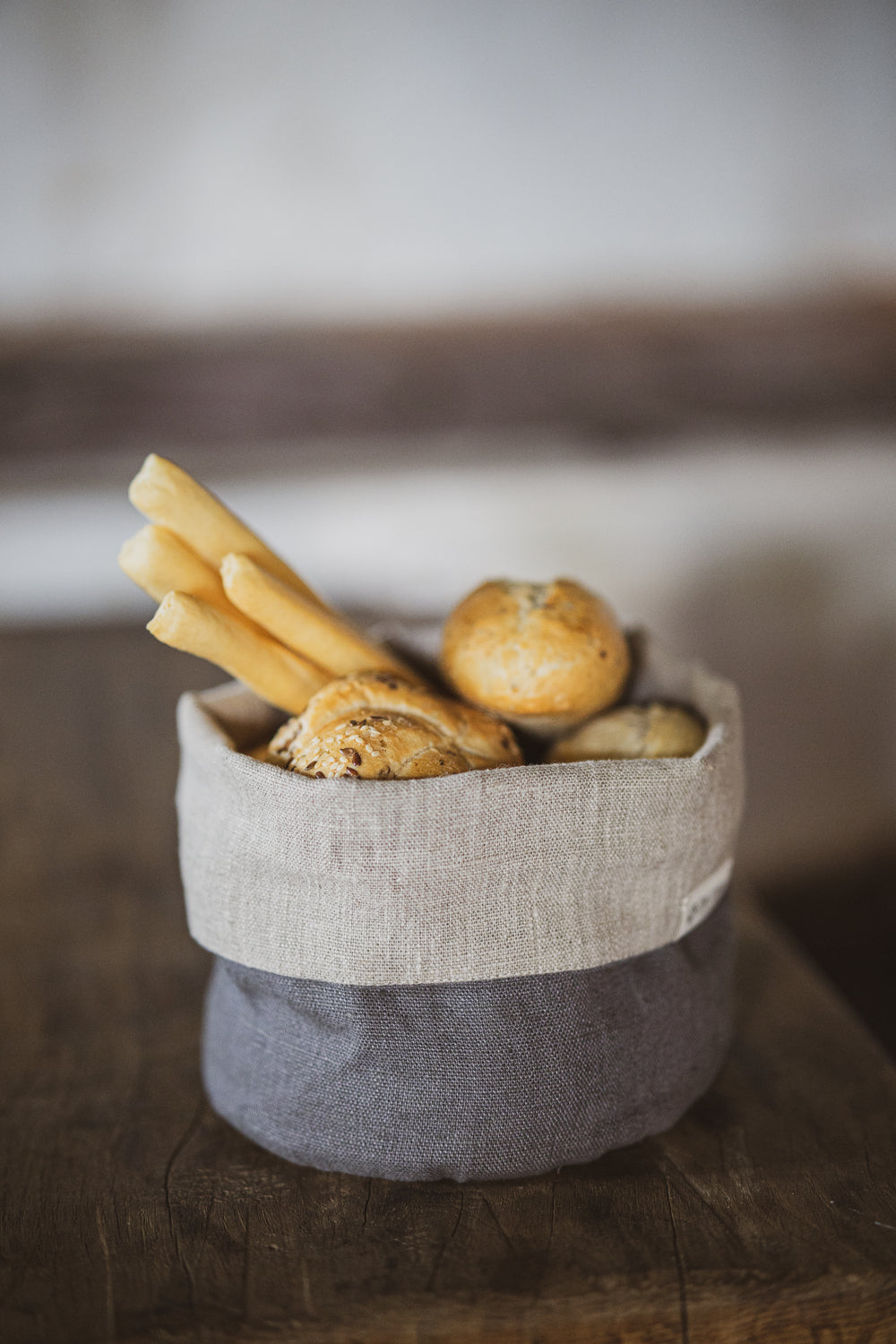 Heavy Linen Kitchen Storage Basket Epic Linen