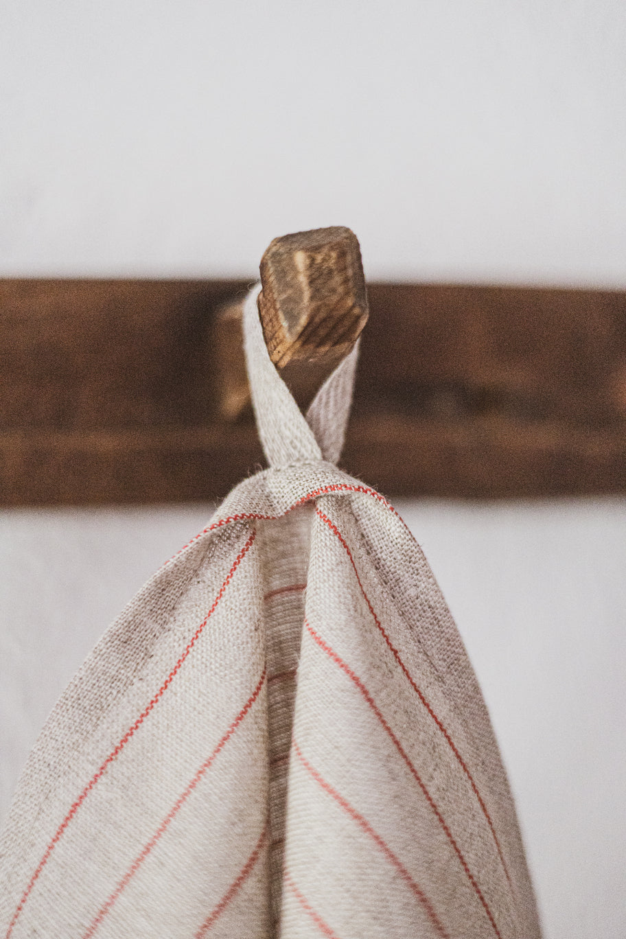 100% Pure Linen Kitchen Tea Towels In Red Stripes x 2 Epic Linen