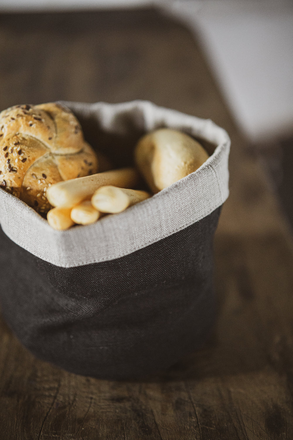 Heavy Linen Kitchen Storage Basket Epic Linen