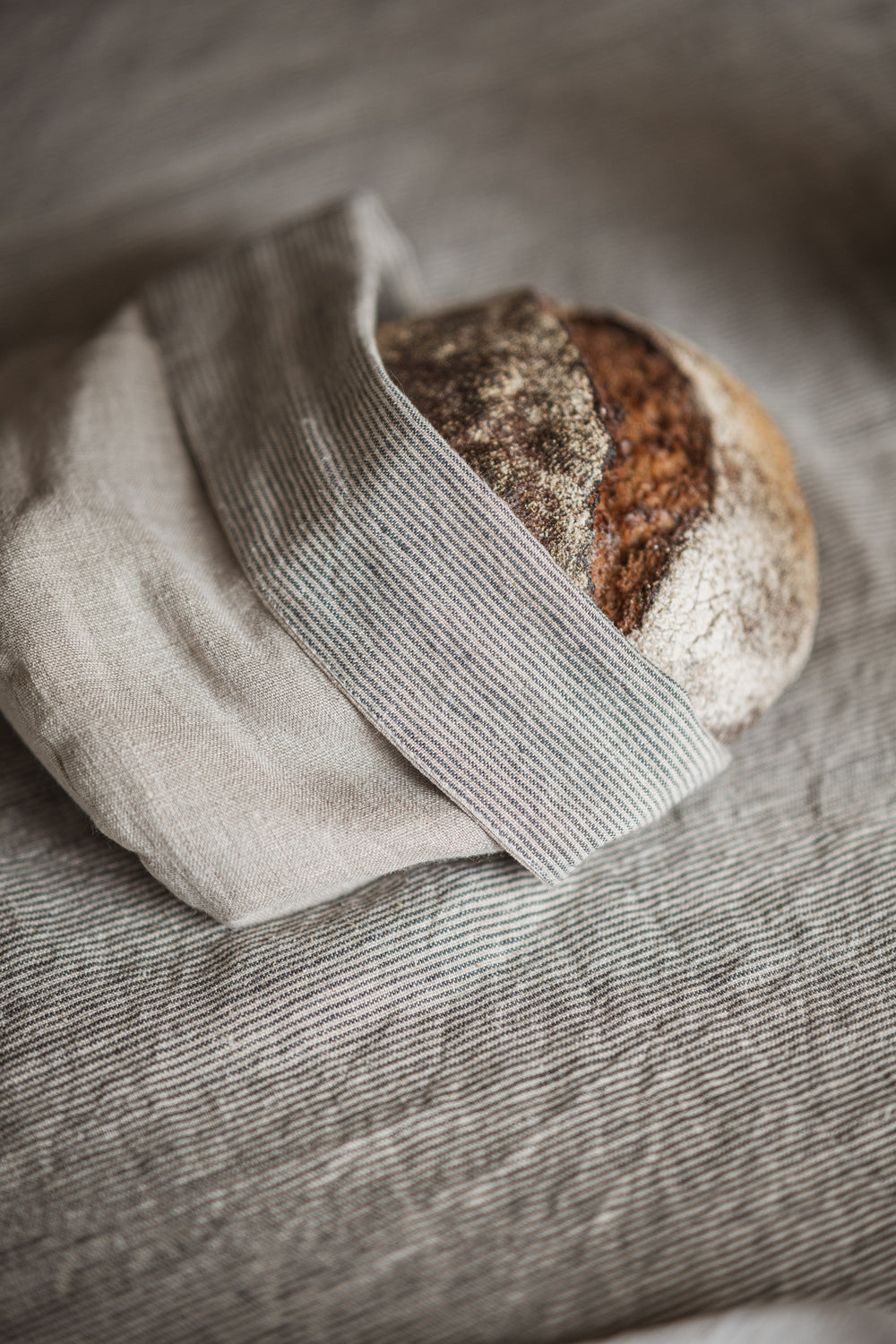 Linen Medium Weight Storage Basket in Color and Pattern Epic Linen