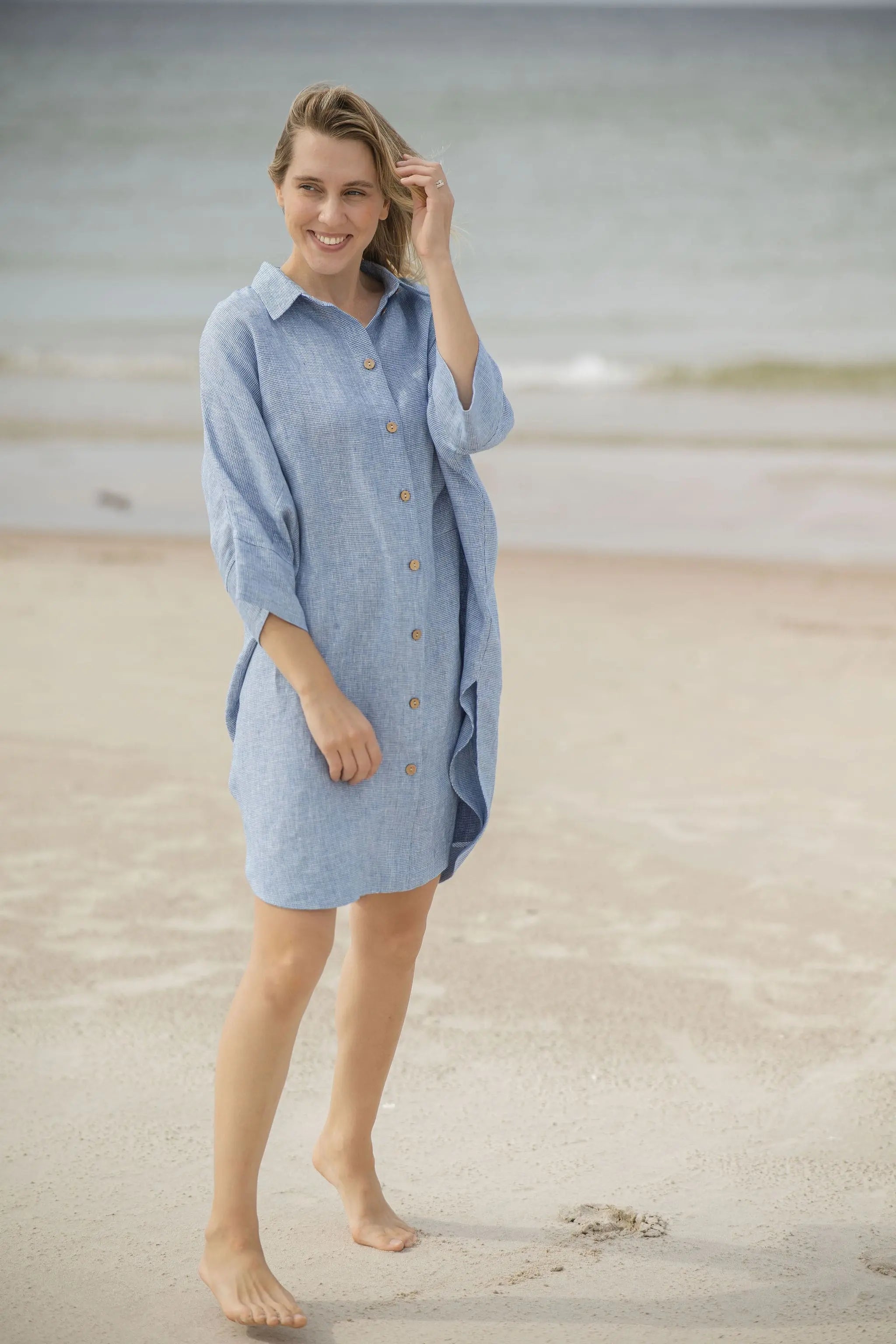 Linen Oversized Shirt Goose Steps