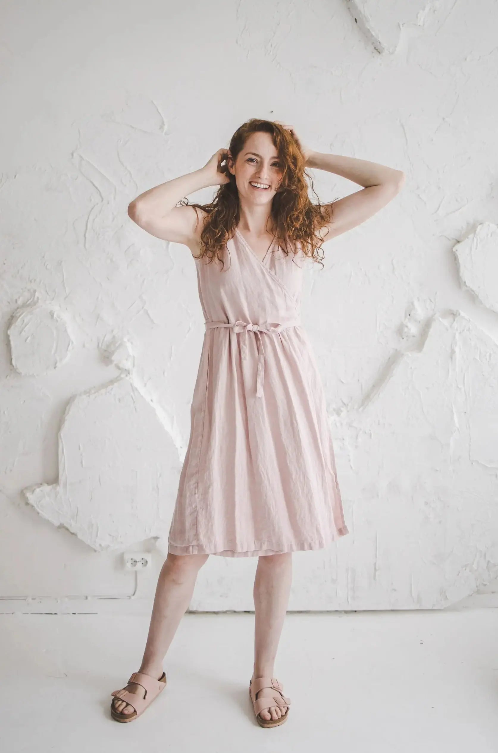 Linen Sleeveless Dress is designed with your comfort in mind. Linen Sleeveless Dress is designed with your comfort in mind.
